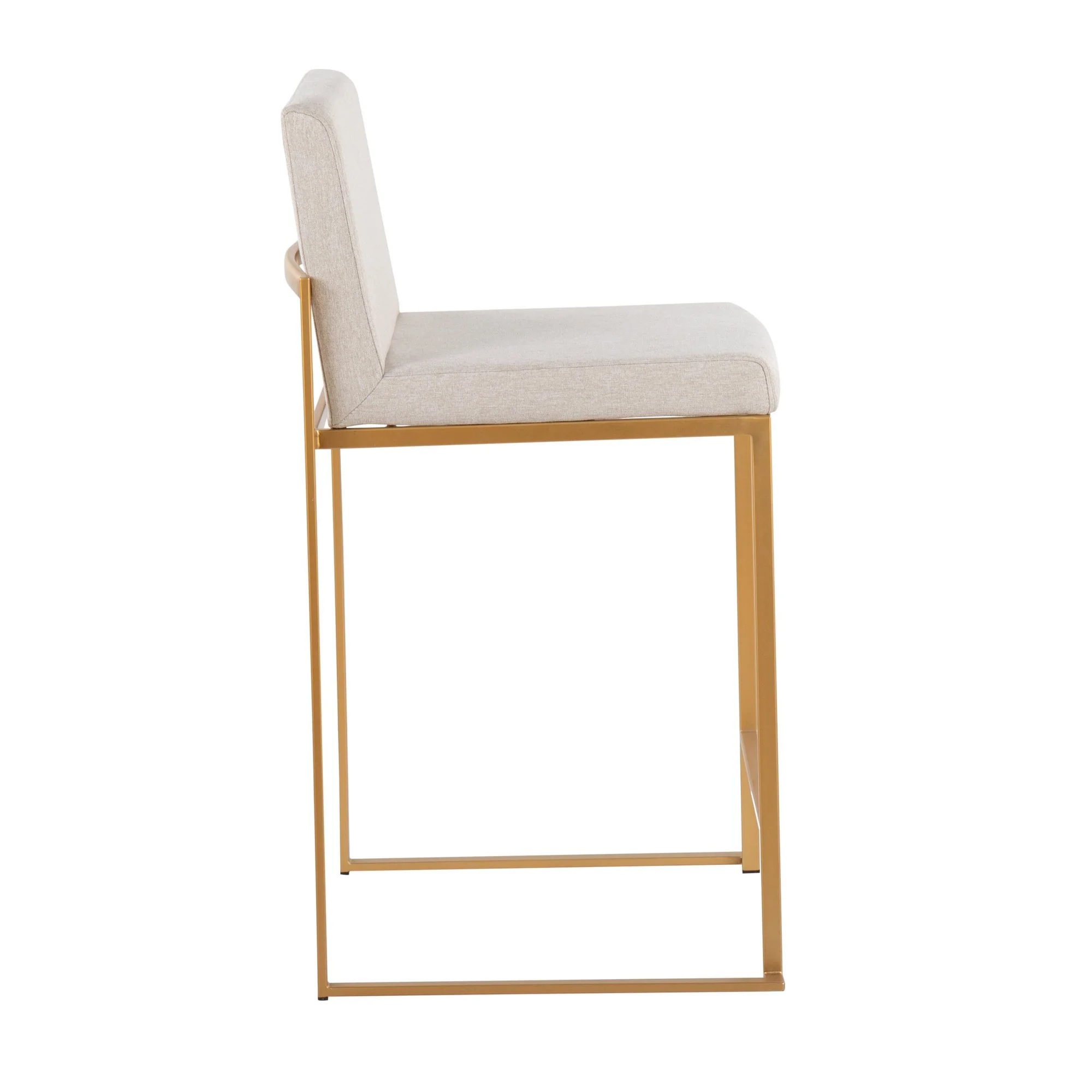 Fuji High Back Counter Stool - Set of 2 Beige By LumiSource - B26-FUJIHB AUFBG2 - Image 6