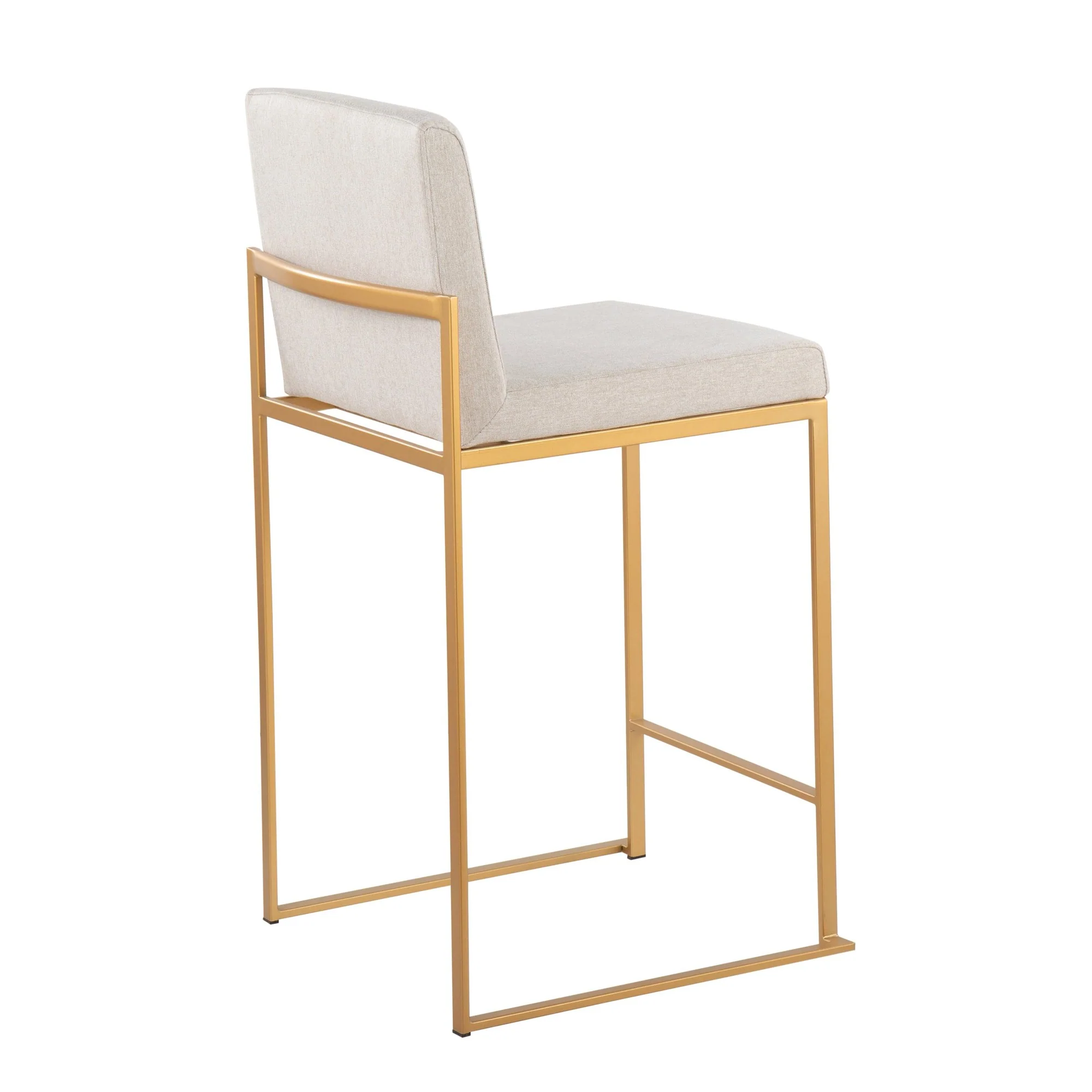 Fuji High Back Counter Stool - Set of 2 Beige By LumiSource - B26-FUJIHB AUFBG2 - Image 7