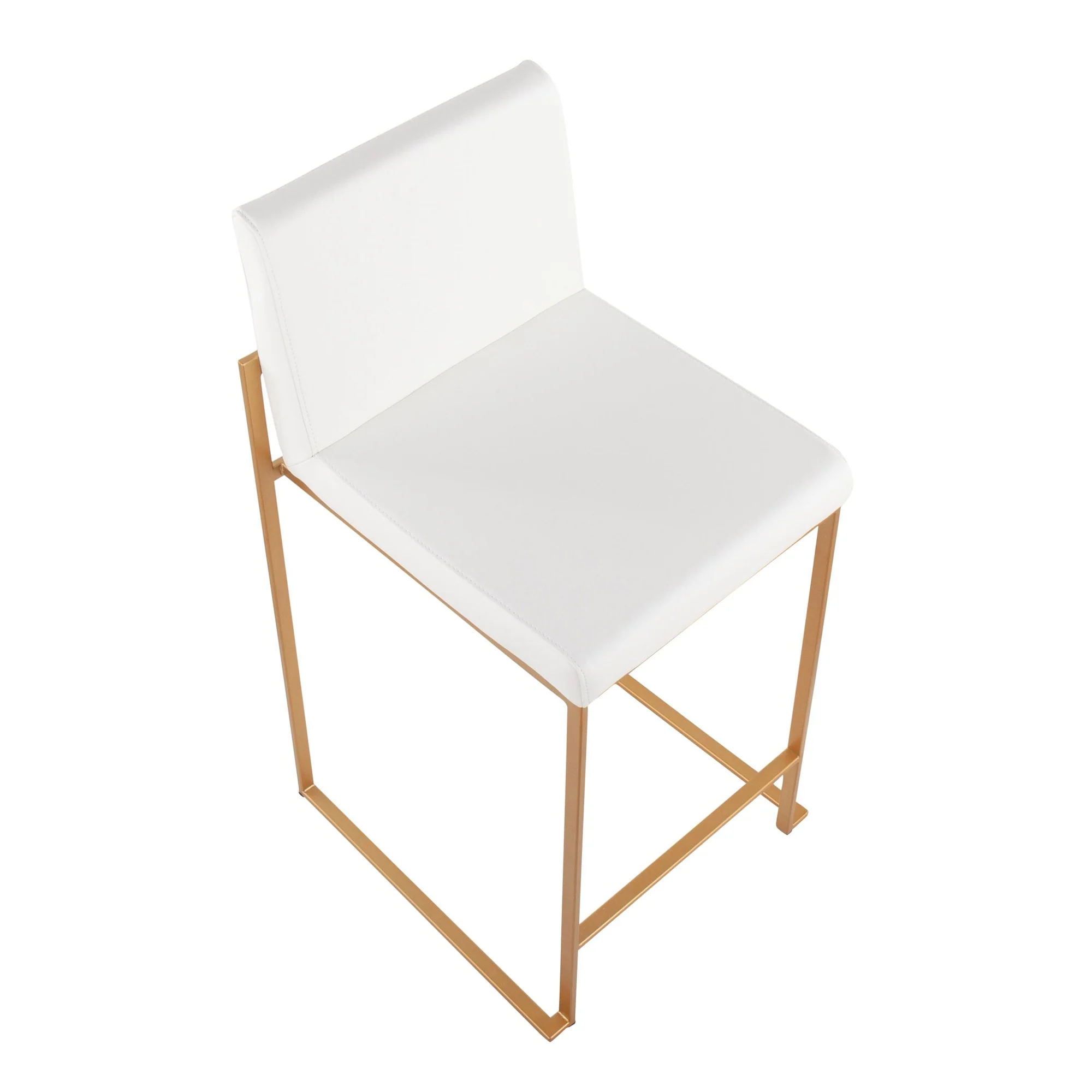 Fuji High Back Counter Stool - Set of 2 White By LumiSource - B26-FUJIHB AUW2 - Image 4