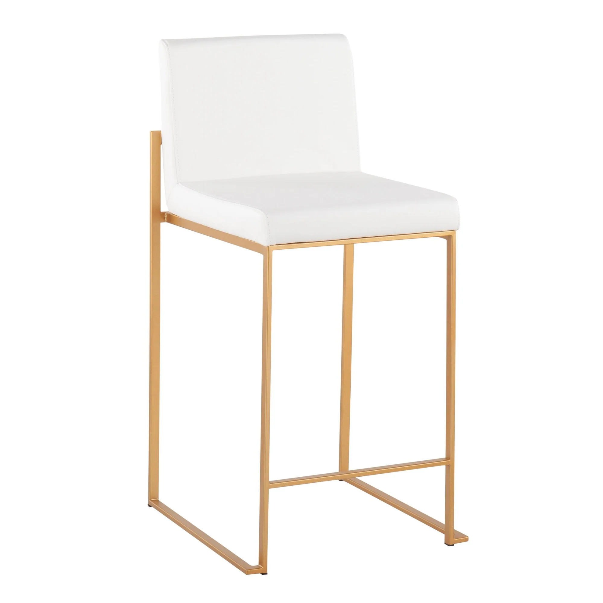 Fuji High Back Counter Stool - Set of 2 White By LumiSource - B26-FUJIHB AUW2 - Image 7