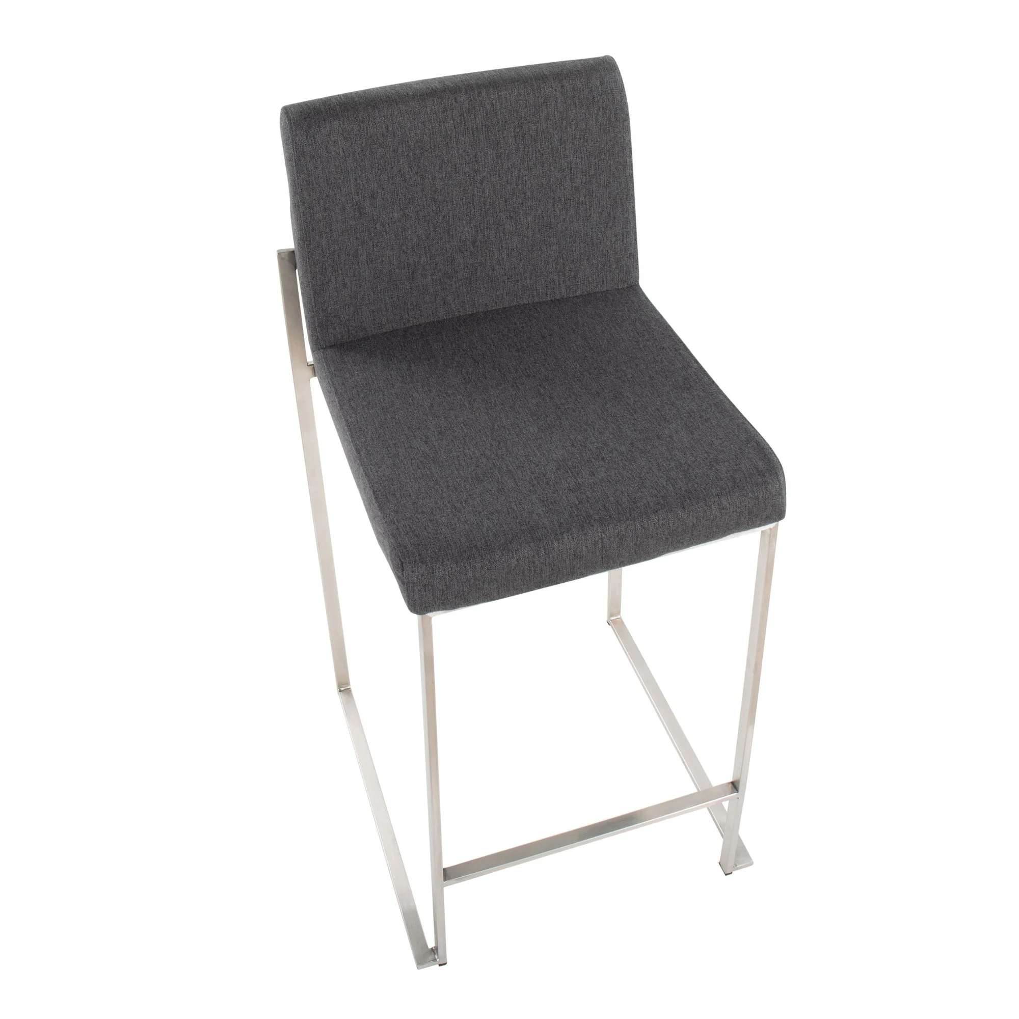 Fuji High Back Counter Stool - Set of 2 Beige By LumiSource - B26-FUJIHB SSFBG2 - Image 11