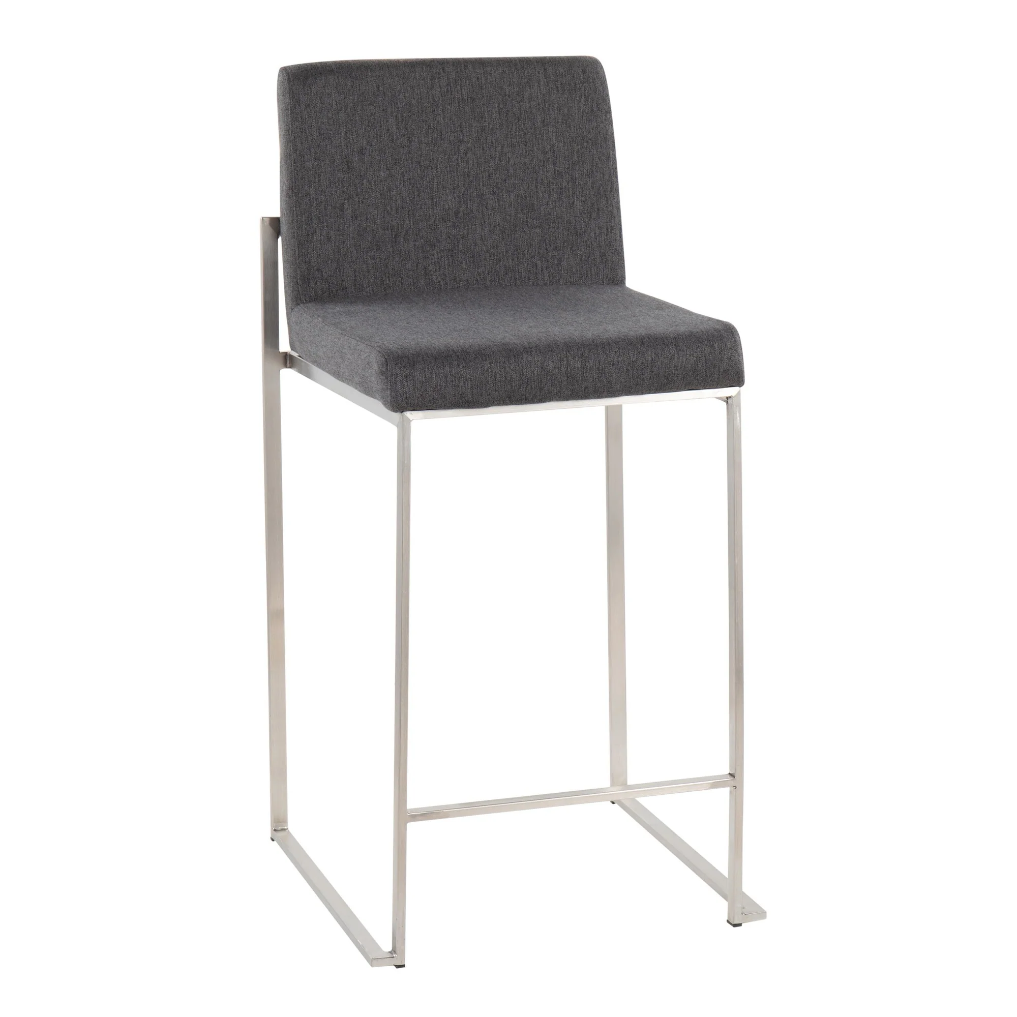 Fuji High Back Counter Stool - Set of 2 Beige By LumiSource - B26-FUJIHB SSFBG2 - Image 13
