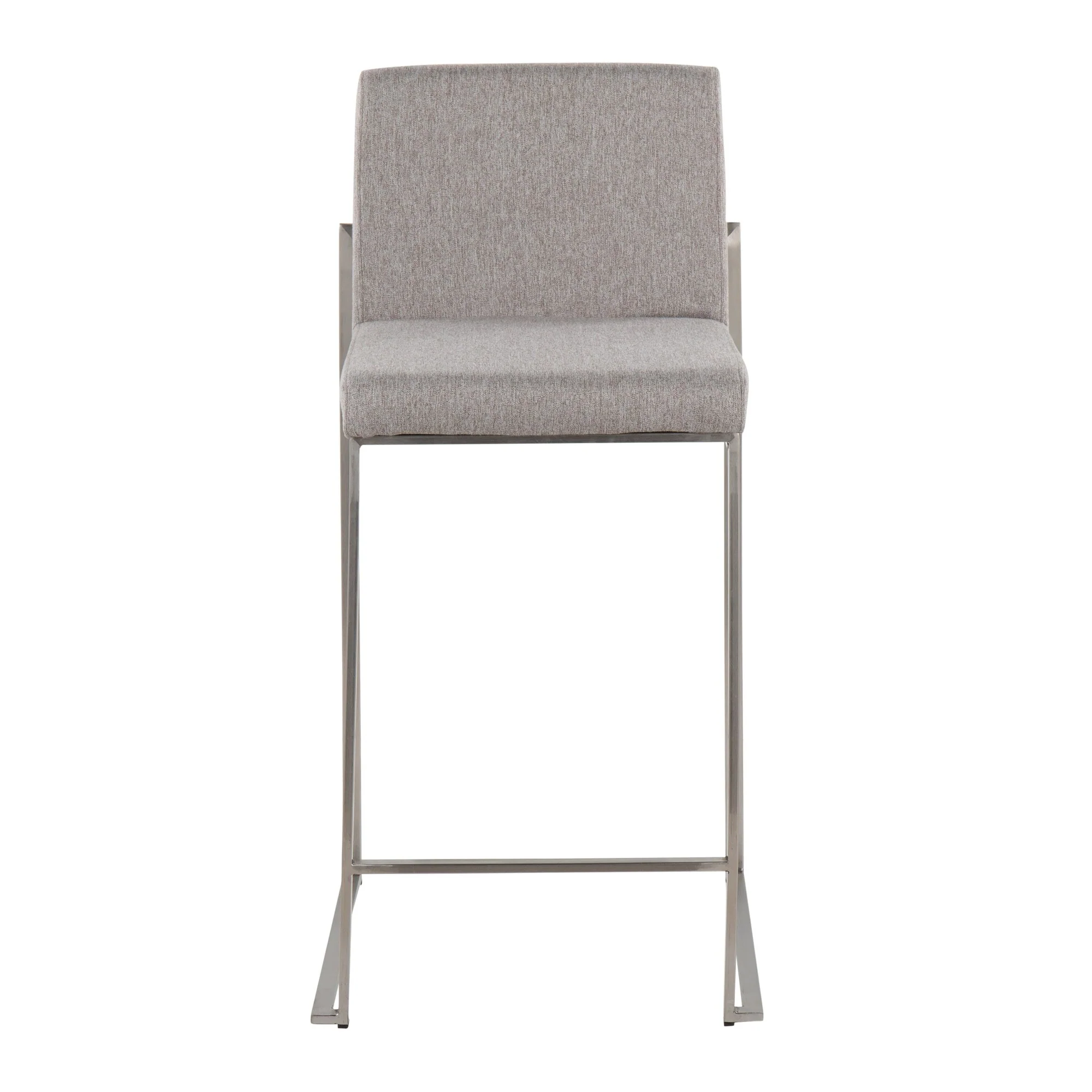 Fuji High Back Counter Stool - Set of 2 Beige By LumiSource - B26-FUJIHB SSFBG2 - Image 18