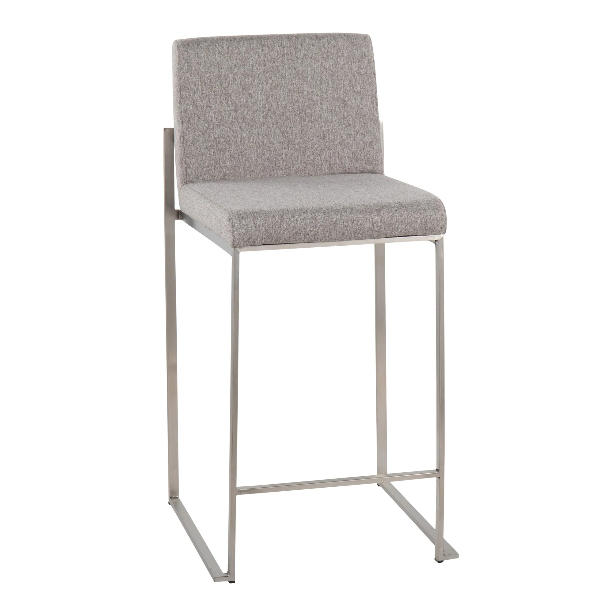 Fuji High Back Counter Stool - Set of 2 Beige By LumiSource - B26-FUJIHB SSFBG2 - Image 21