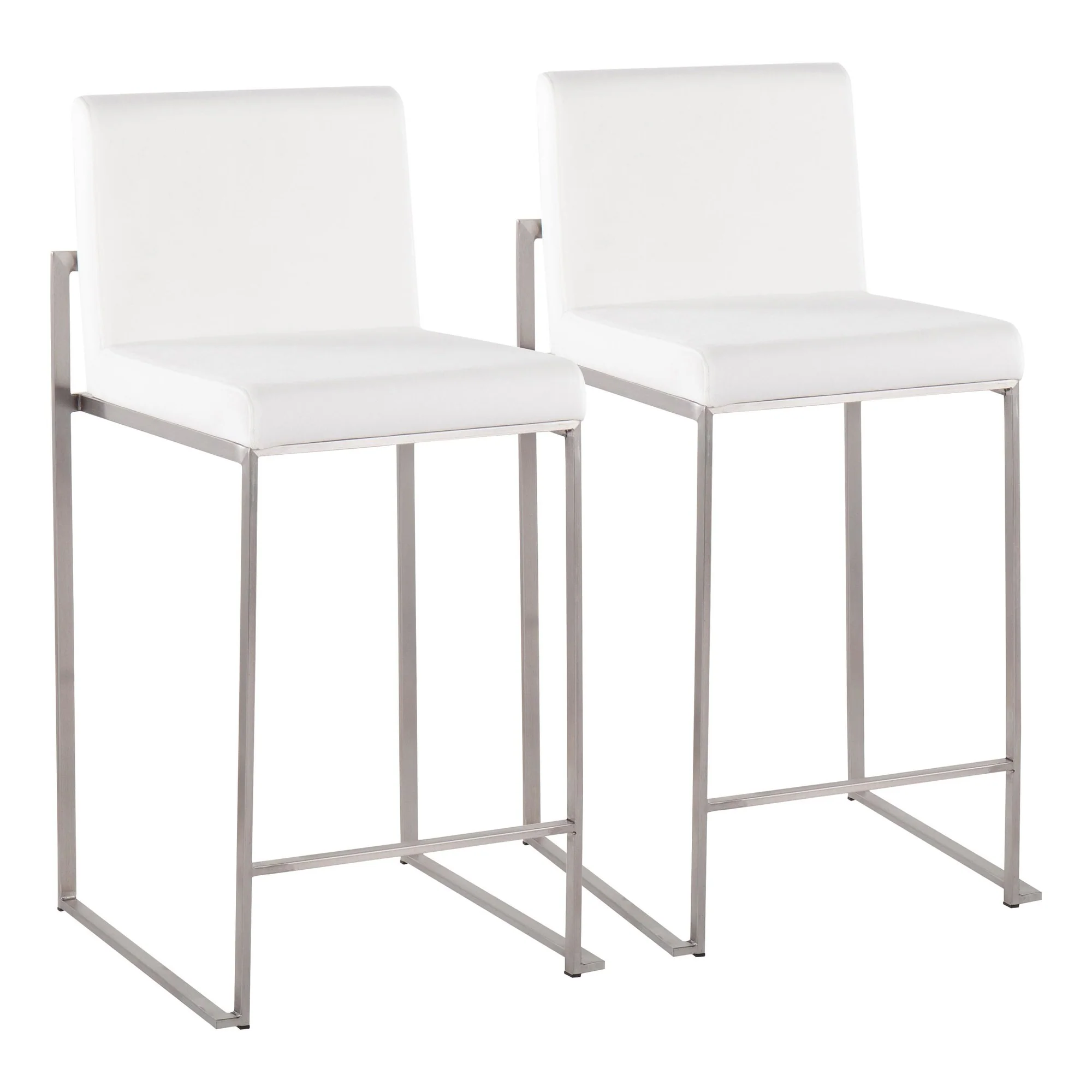 Fuji High Back Counter Stool - Set of 2 Black By LumiSource - B26-FUJIHB SSVBK2 - Image 11