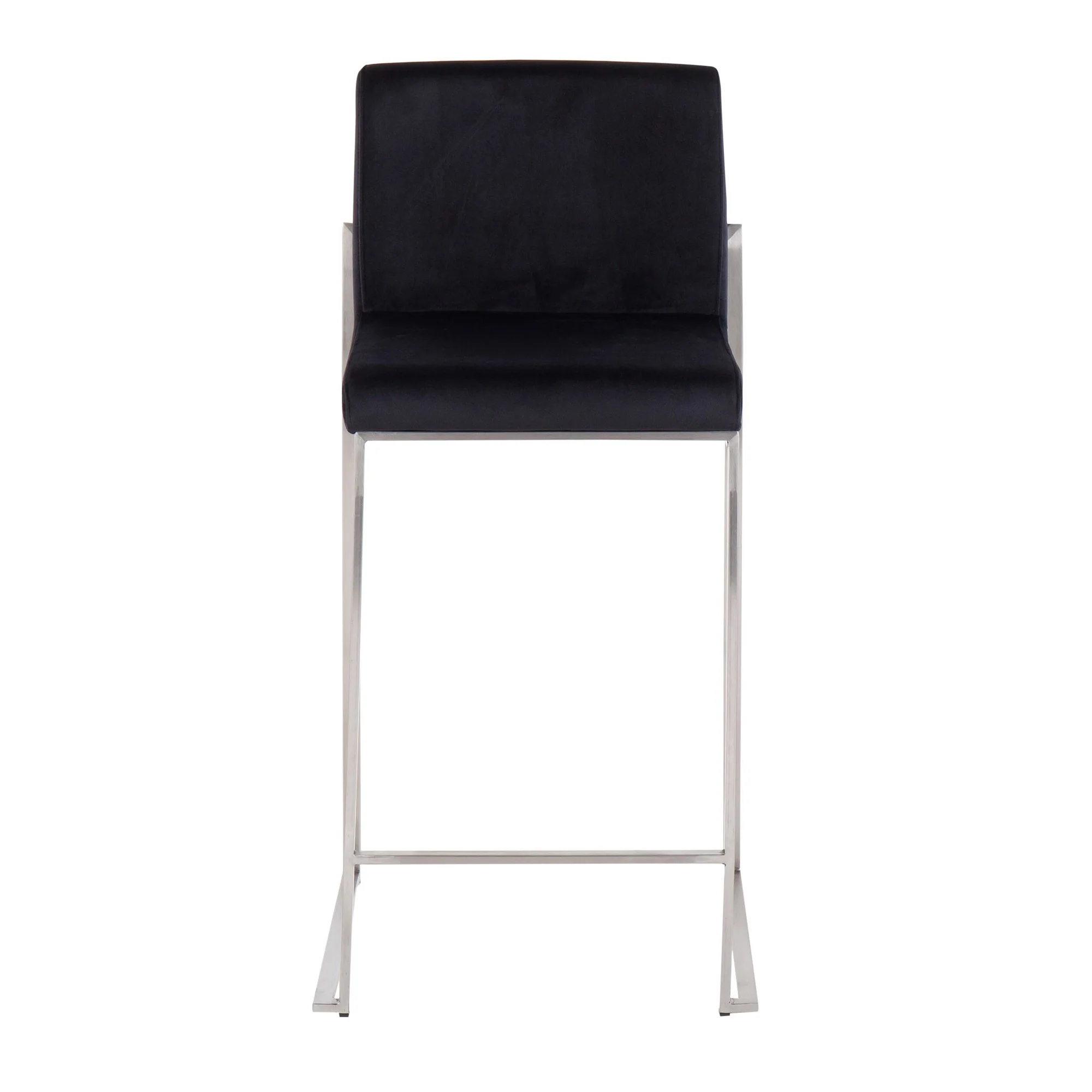 Fuji High Back Counter Stool - Set of 2 Black By LumiSource - B26-FUJIHB SSVBK2 - Image 3