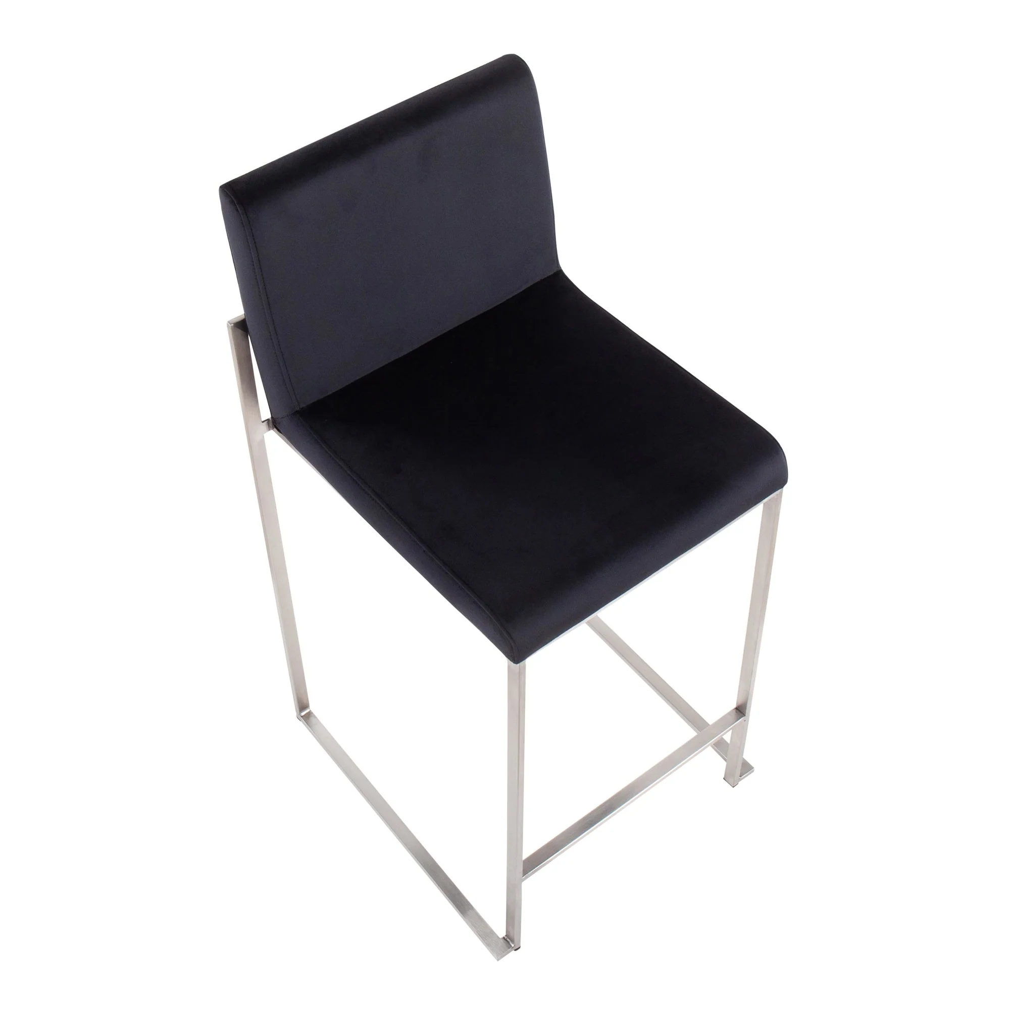 Fuji High Back Counter Stool - Set of 2 Black By LumiSource - B26-FUJIHB SSVBK2 - Image 4