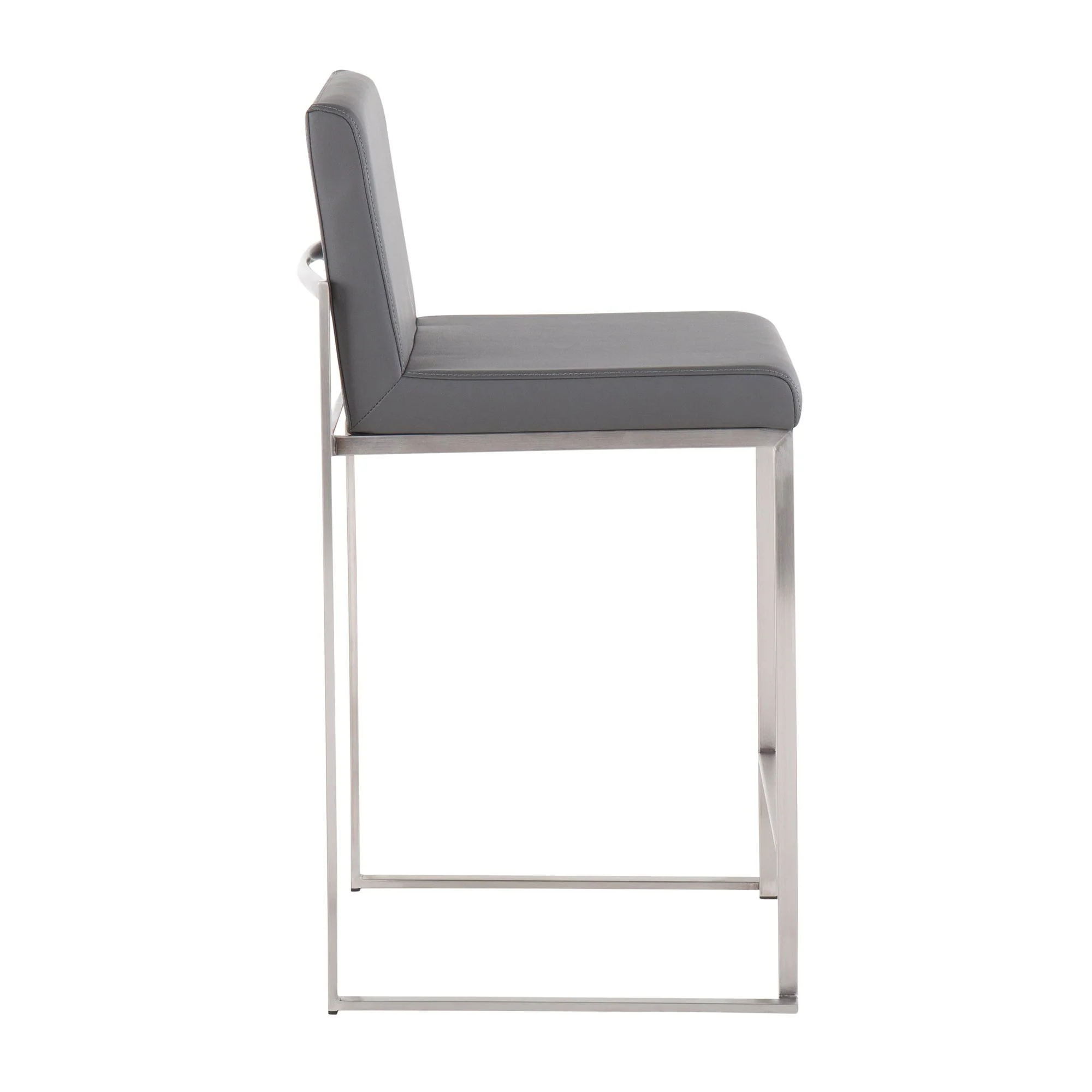 Fuji High Back Counter Stool - Set of 2 Gray By LumiSource - B26-FUJIHB SSGY2 - Image 9