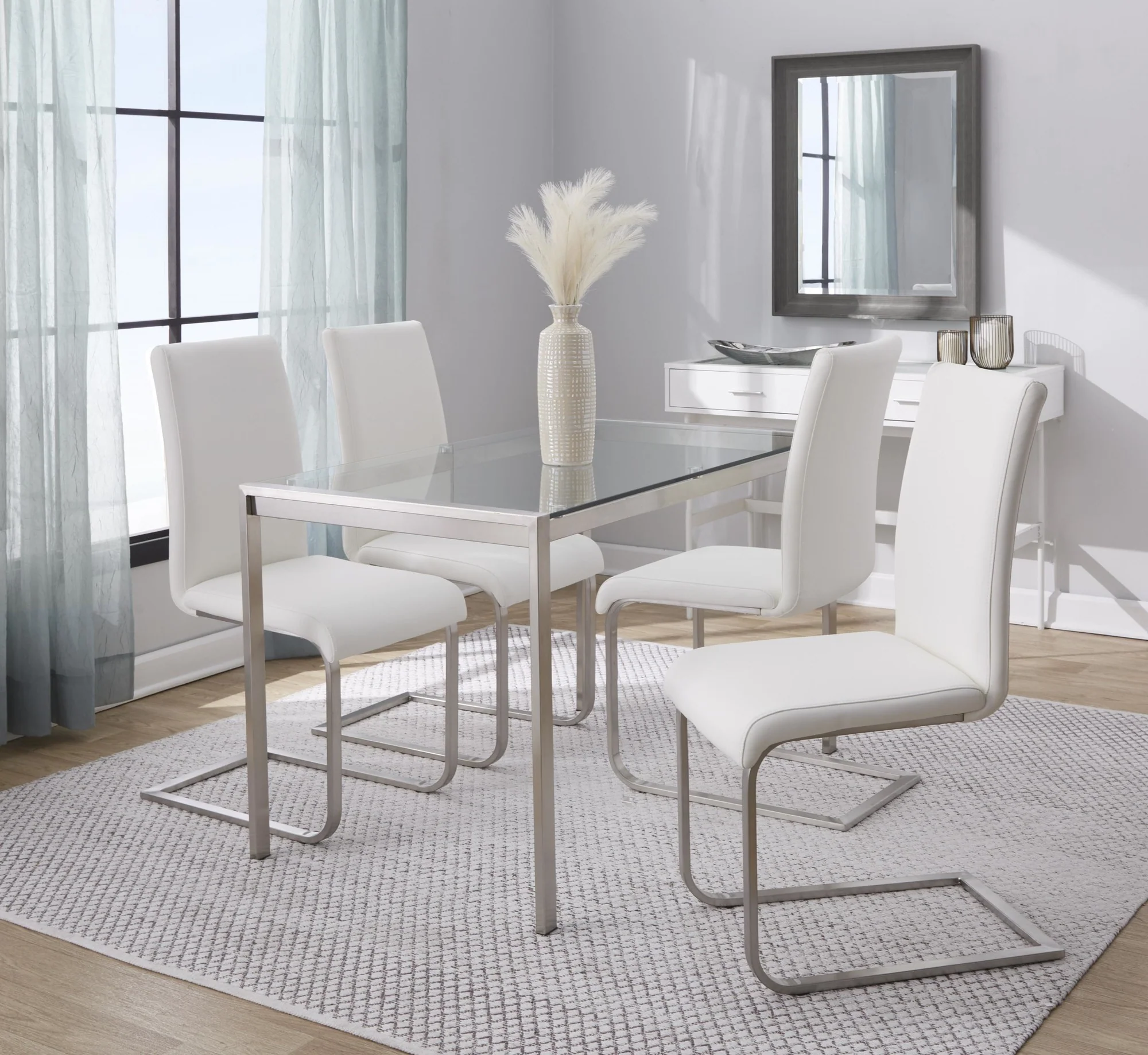 Fuji-Foster Dining Set - 5 Piece By LumiSource - DS5-FUJISSCL+4FSTRPUSSGY - Image 4