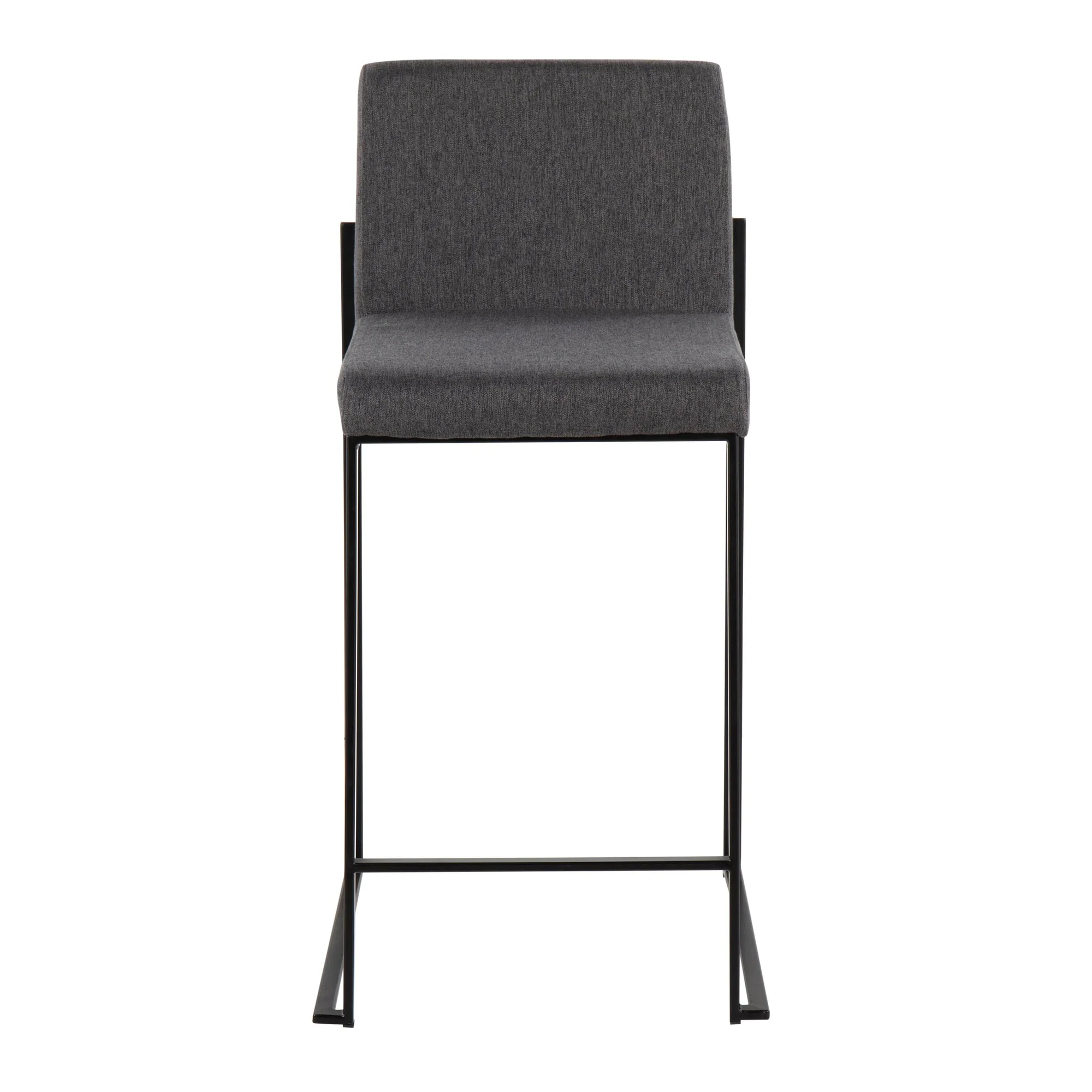 Fuji High Back 26" Fixed-Height Counter Stool - Set of 3 By LumiSource - B26-FUJIHBFB BKBG3 - Image 15