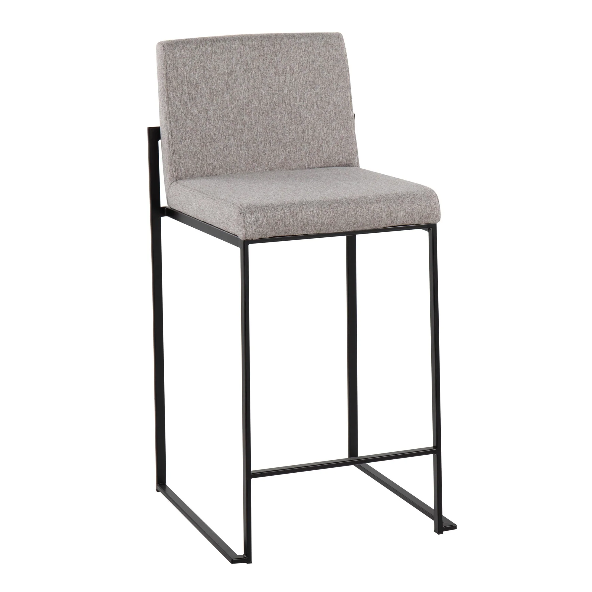 Fuji High Back 26" Fixed-Height Counter Stool - Set of 3 By LumiSource - B26-FUJIHBFB BKBG3 - Image 20