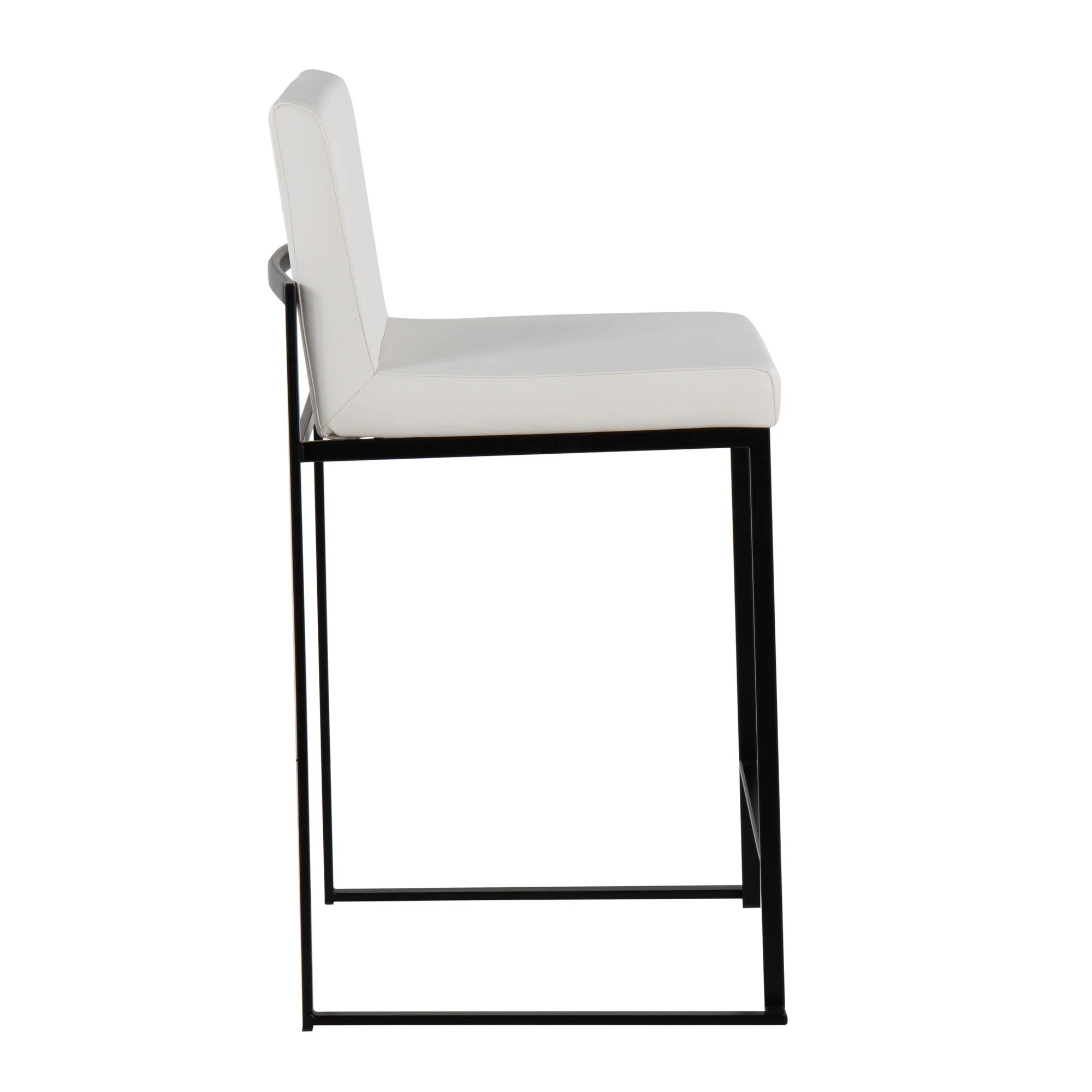 Fuji High Back 26" Fixed-Height Counter Stool - Set of 3 By LumiSource - B26-FUJIHBPU BKGY3 - Image 13