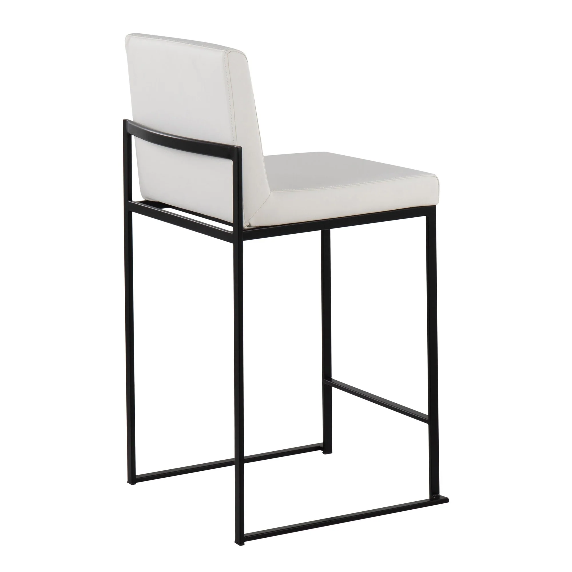 Fuji High Back 26" Fixed-Height Counter Stool - Set of 3 By LumiSource - B26-FUJIHBPU BKGY3 - Image 14