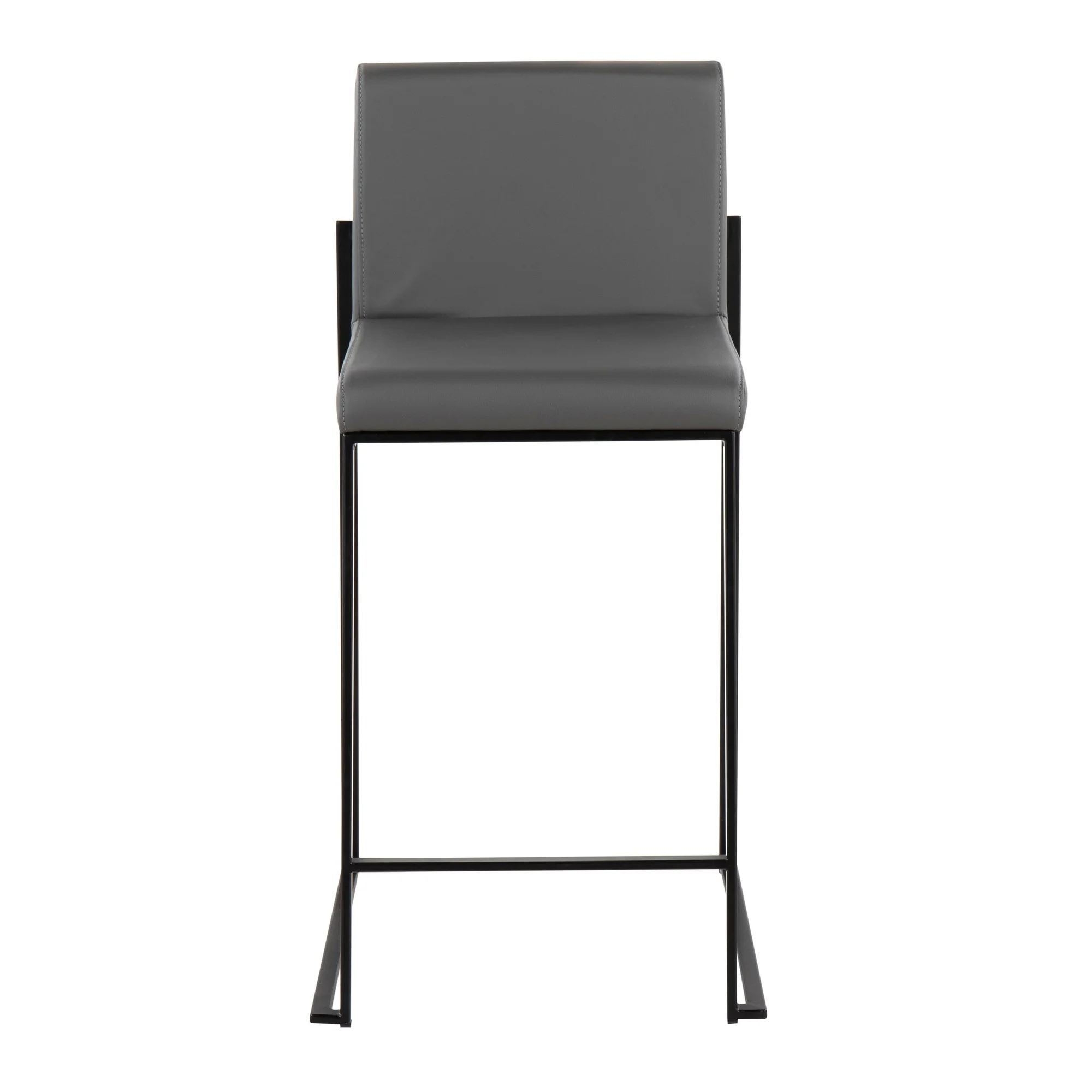 Fuji High Back 26" Fixed-Height Counter Stool - Set of 3 By LumiSource - B26-FUJIHBPU BKGY3 - Image 7