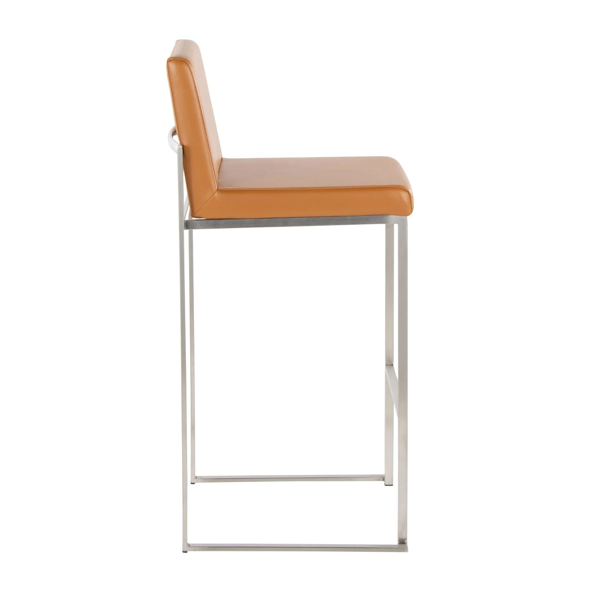 Fuji High Back 30" Fixed-Height Barstool - Set of 2 By LumiSource - B30-FUJIHBPU SSCAM2 - Image 5