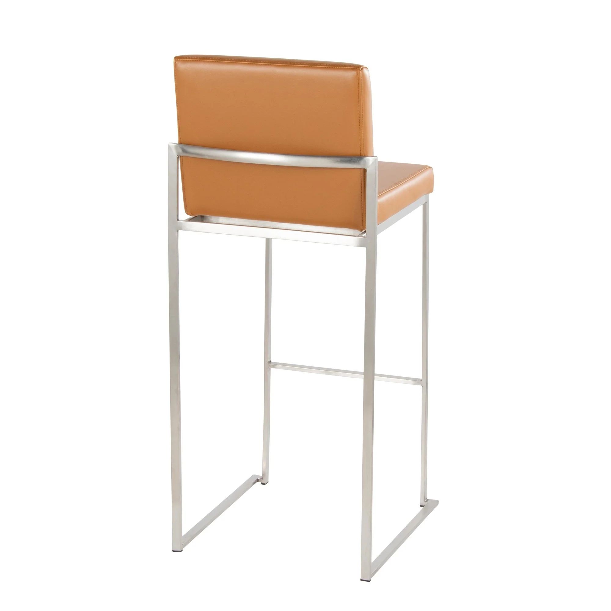Fuji High Back 30" Fixed-Height Barstool - Set of 2 By LumiSource - B30-FUJIHBPU SSCAM2 - Image 6
