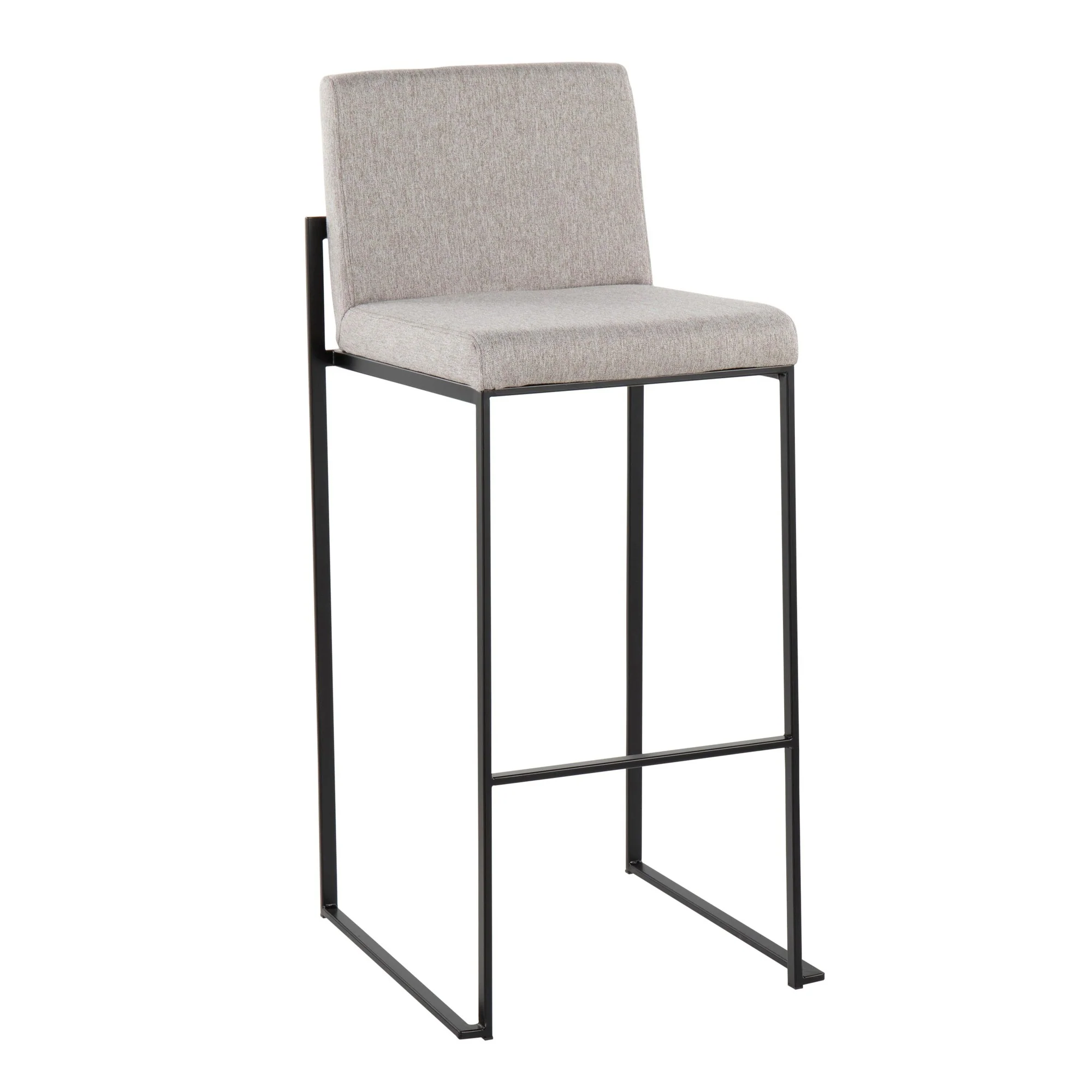 Fuji High Back 30" Fixed-Height Barstool - Set of 3 By LumiSource - B30-FUJIHBFB BKBG3 - Image 11