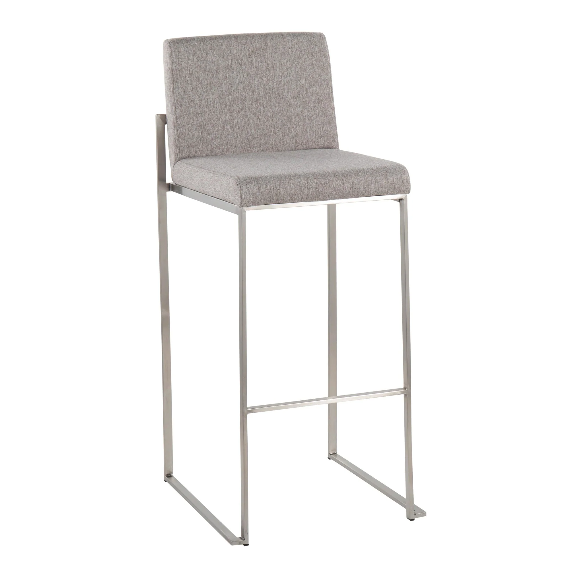 Fuji High Back 30" Fixed-Height Barstool - Set of 3 By LumiSource - B30-FUJIHBFB SSCHAR3 - Image 12