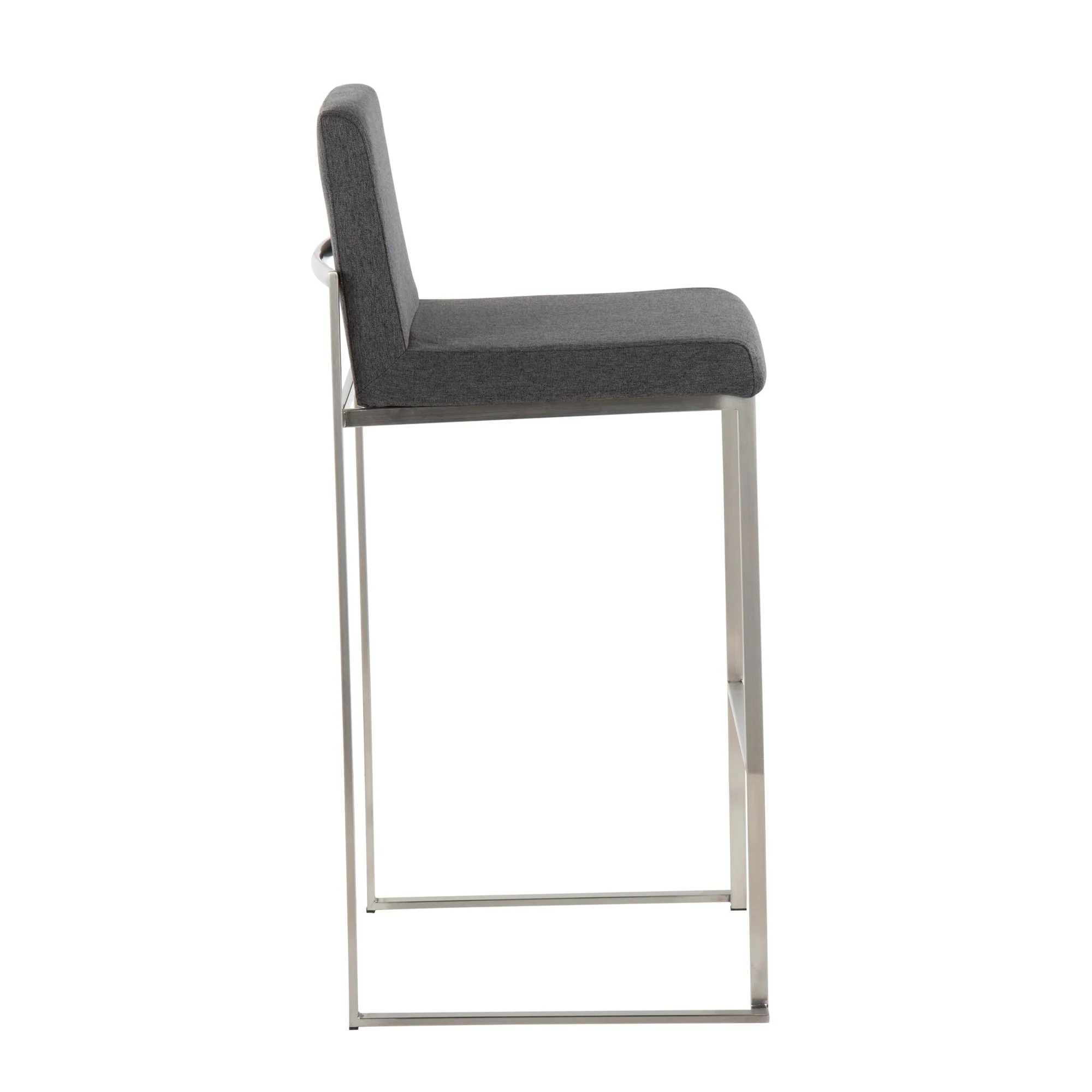 Fuji High Back 30" Fixed-Height Barstool - Set of 3 By LumiSource - B30-FUJIHBFB SSCHAR3 - Image 5
