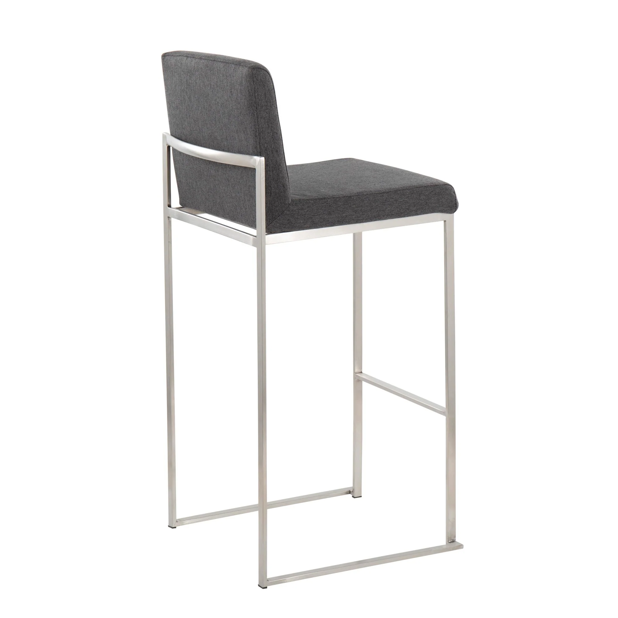 Fuji High Back 30" Fixed-Height Barstool - Set of 3 By LumiSource - B30-FUJIHBFB SSCHAR3 - Image 6