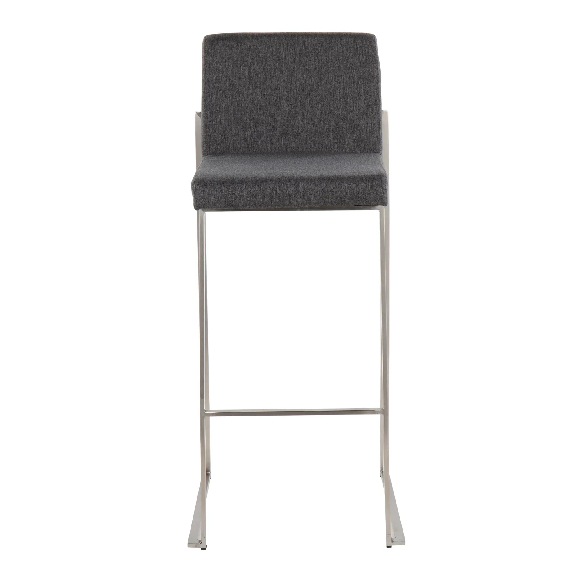 Fuji High Back 30" Fixed-Height Barstool - Set of 3 By LumiSource - B30-FUJIHBFB SSCHAR3 - Image 7