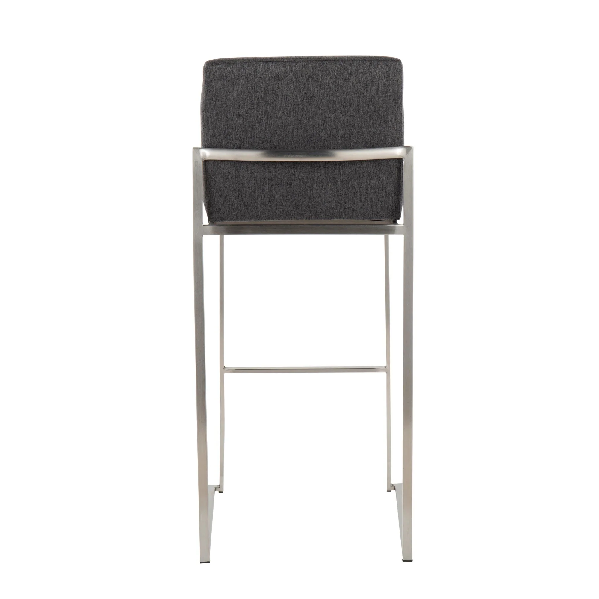 Fuji High Back 30" Fixed-Height Barstool - Set of 3 By LumiSource - B30-FUJIHBFB SSCHAR3 - Image 8