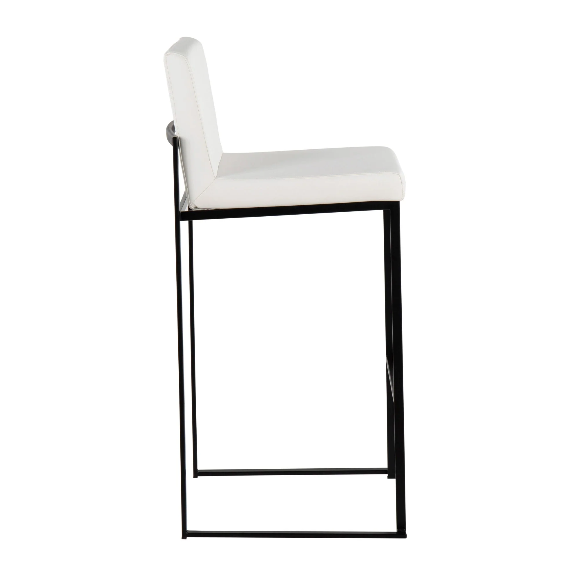 Fuji High Back 30" Fixed-Height Barstool - Set of 3 By LumiSource - B30-FUJIHBPU BKW3 - Image 4