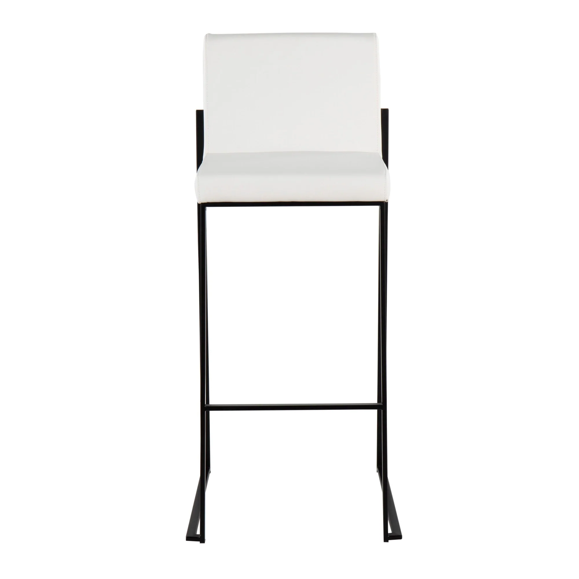 Fuji High Back 30" Fixed-Height Barstool - Set of 3 By LumiSource - B30-FUJIHBPU BKW3 - Image 6