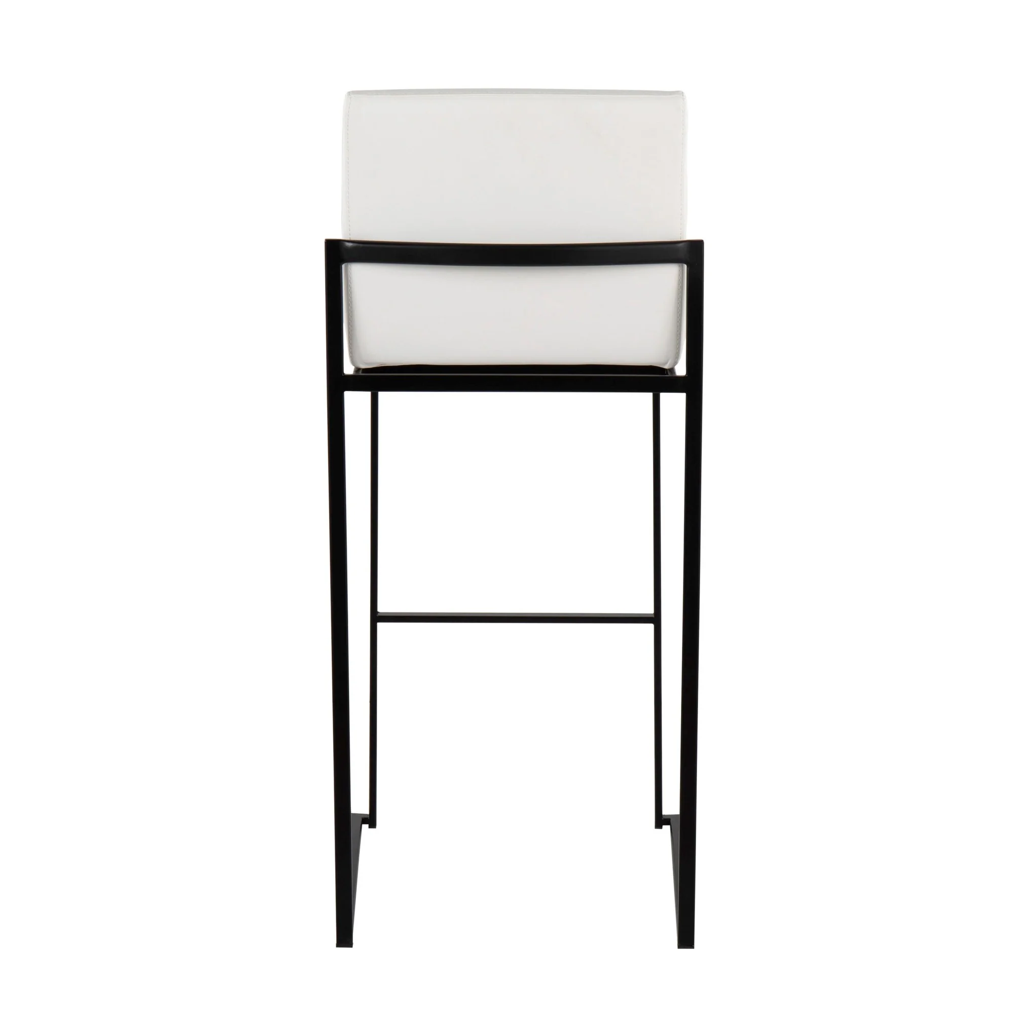 Fuji High Back 30" Fixed-Height Barstool - Set of 3 By LumiSource - B30-FUJIHBPU BKW3 - Image 7