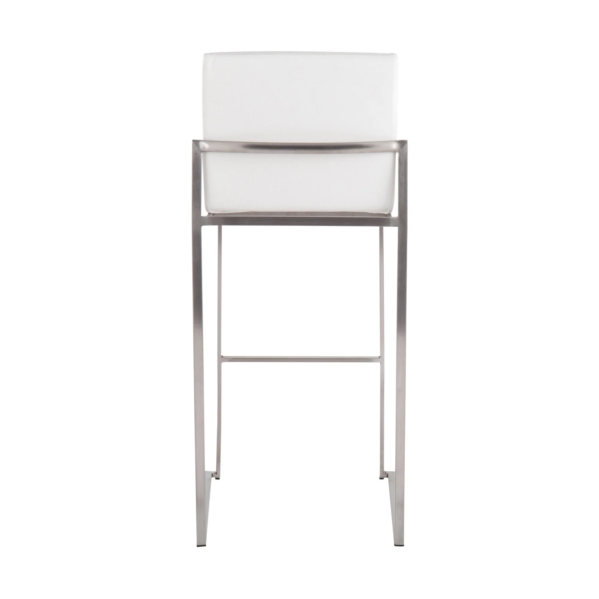 Fuji High Back 30" Fixed-Height Barstool - Set of 3 By LumiSource - B30-FUJIHBPU SSGY3 - Image 18