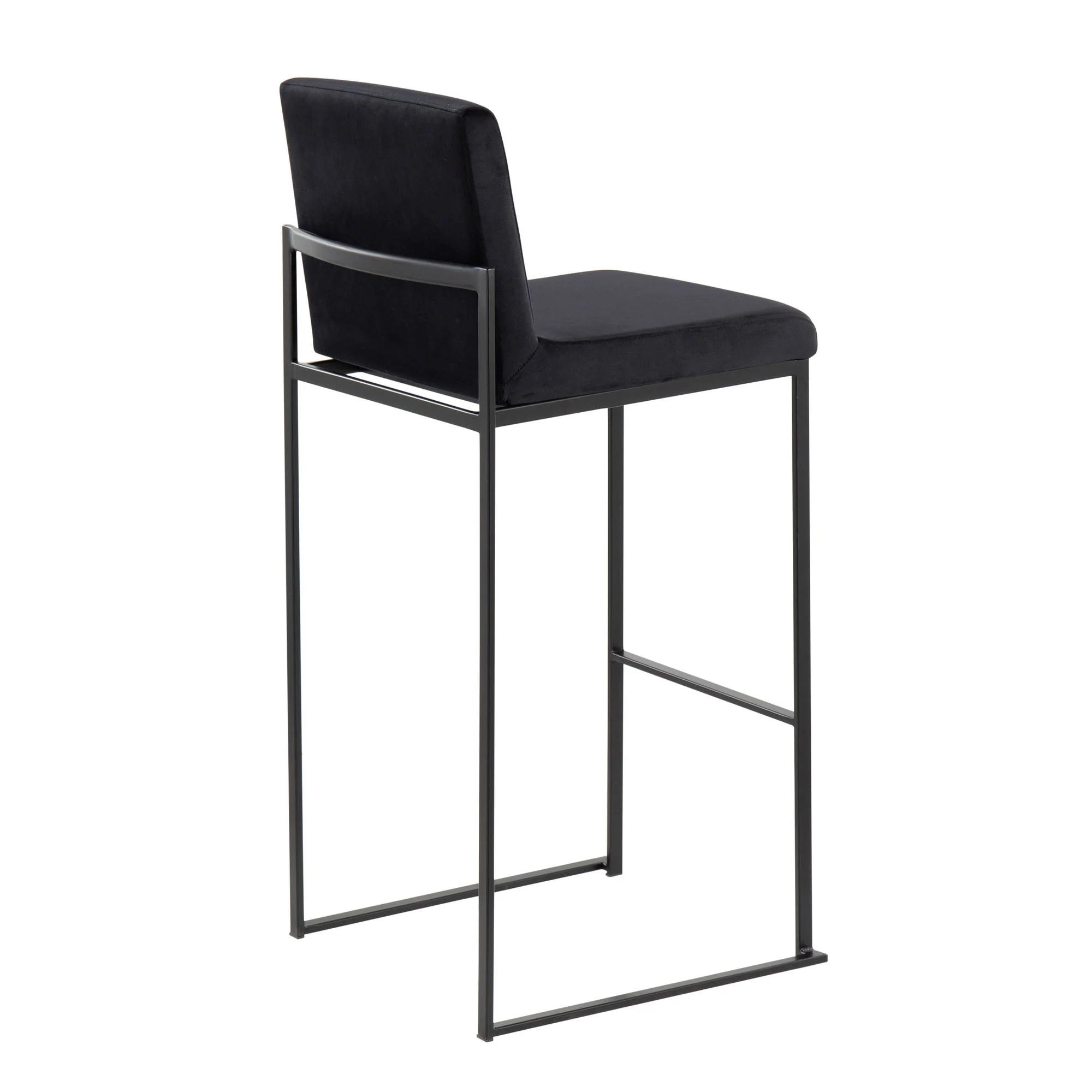 Fuji High Back 30" Fixed-Height Barstool - Set of 3 By LumiSource - B30-FUJIHBV BKBK3 - Image 4