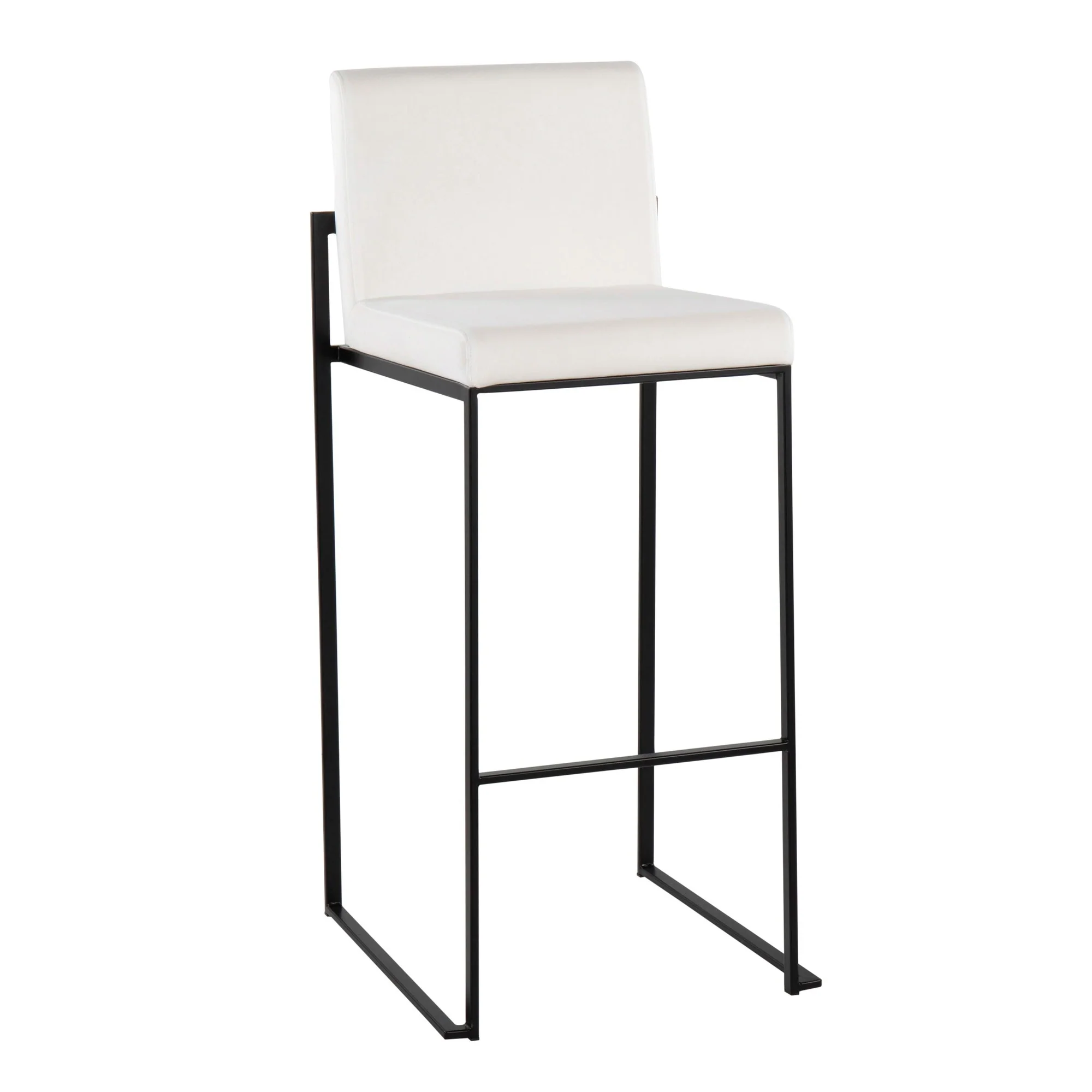 Fuji High Back 30" Fixed-Height Barstool - Set of 3 By LumiSource - B30-FUJIHBV BKW3 - Image 2