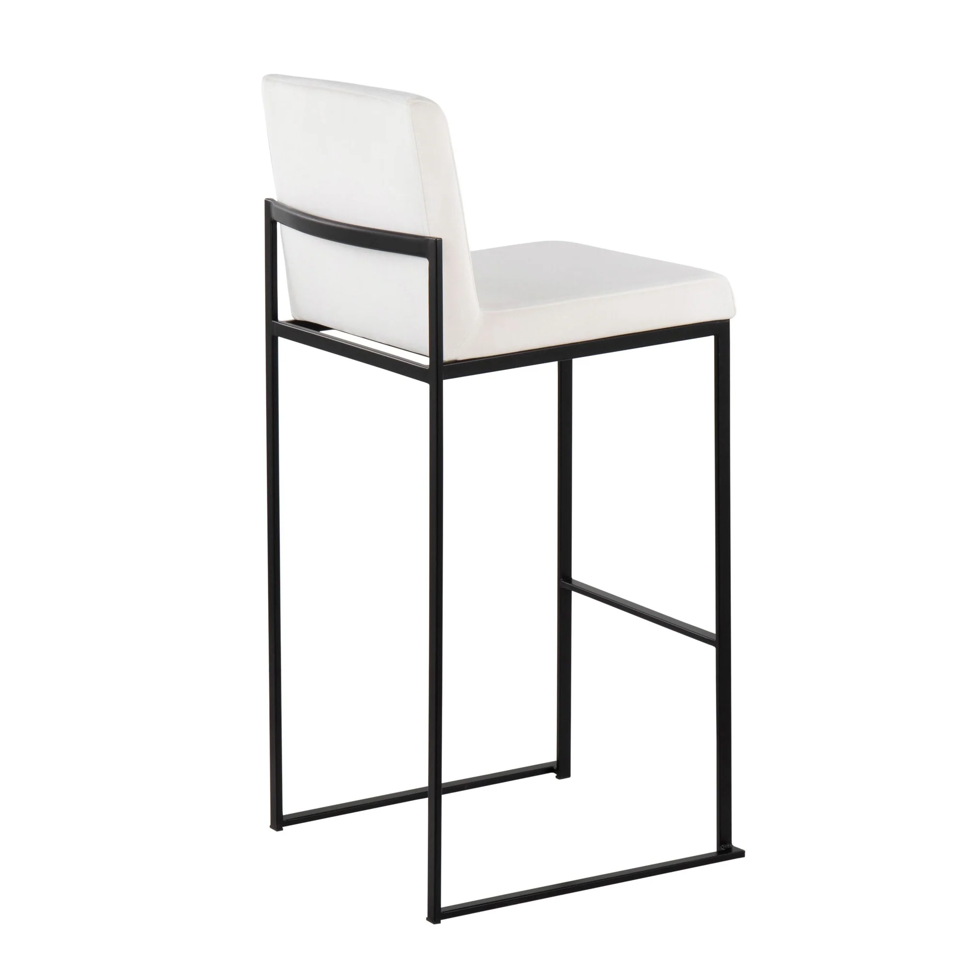Fuji High Back 30" Fixed-Height Barstool - Set of 3 By LumiSource - B30-FUJIHBV BKW3 - Image 4