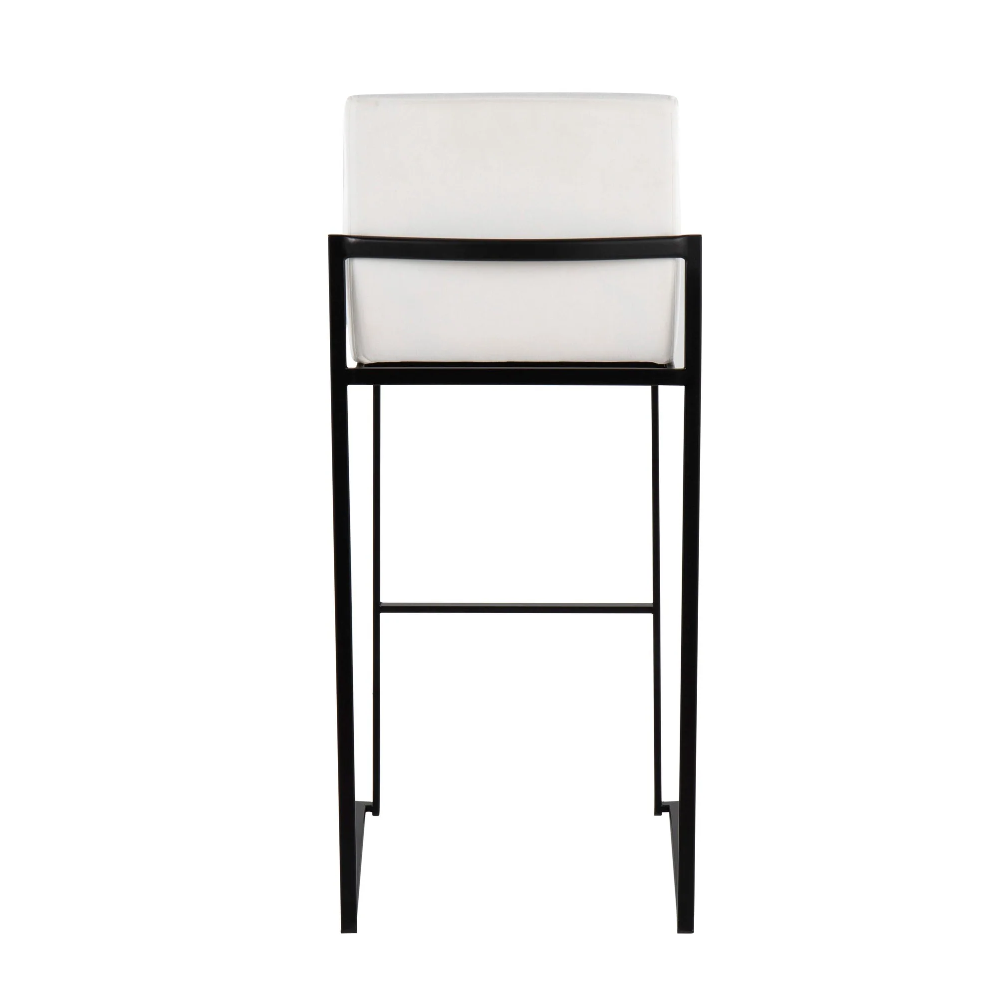 Fuji High Back 30" Fixed-Height Barstool - Set of 3 By LumiSource - B30-FUJIHBV BKW3 - Image 6
