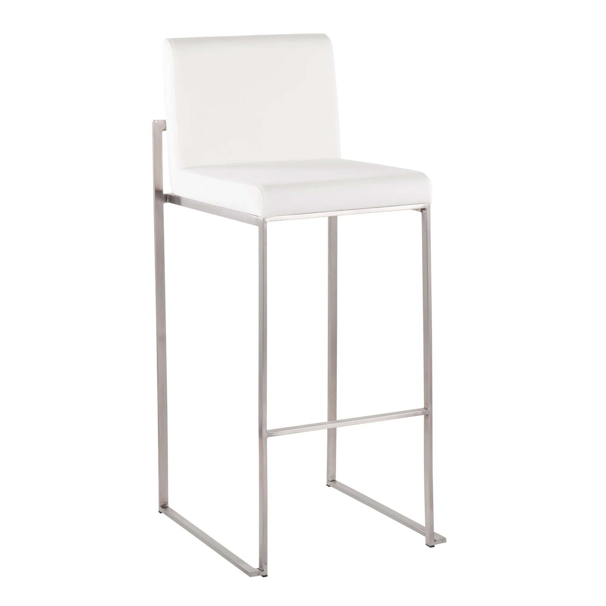Fuji High Back 30" Fixed-Height Barstool - Set of 3 By LumiSource - B30-FUJIHBV SSW3 - Image 3