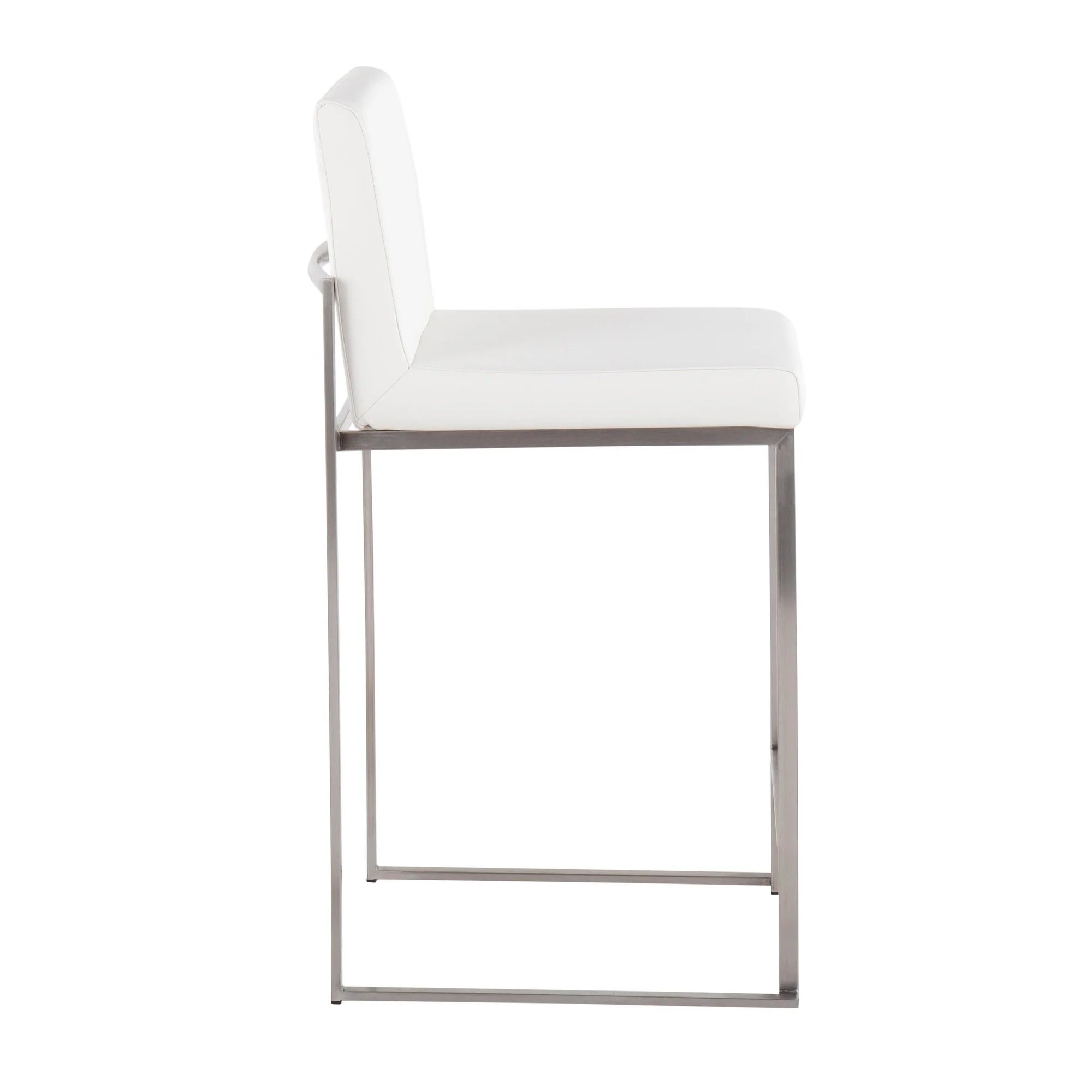 Fuji High Back Counter Stool - Set of 2 Black PU By LumiSource - Image 15