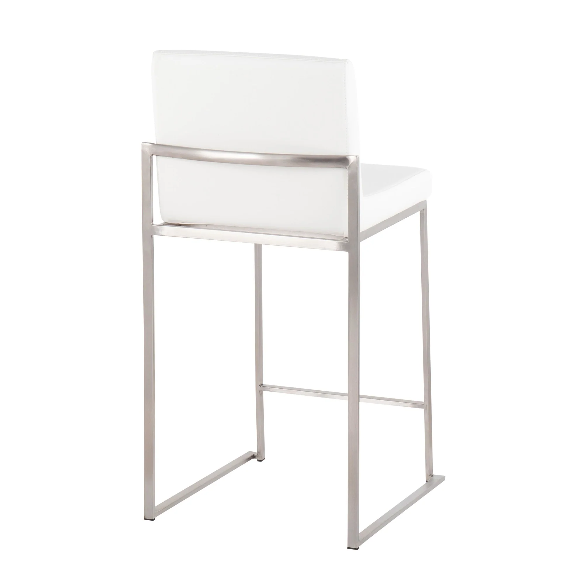 Fuji High Back Counter Stool - Set of 2 Black PU By LumiSource - Image 16