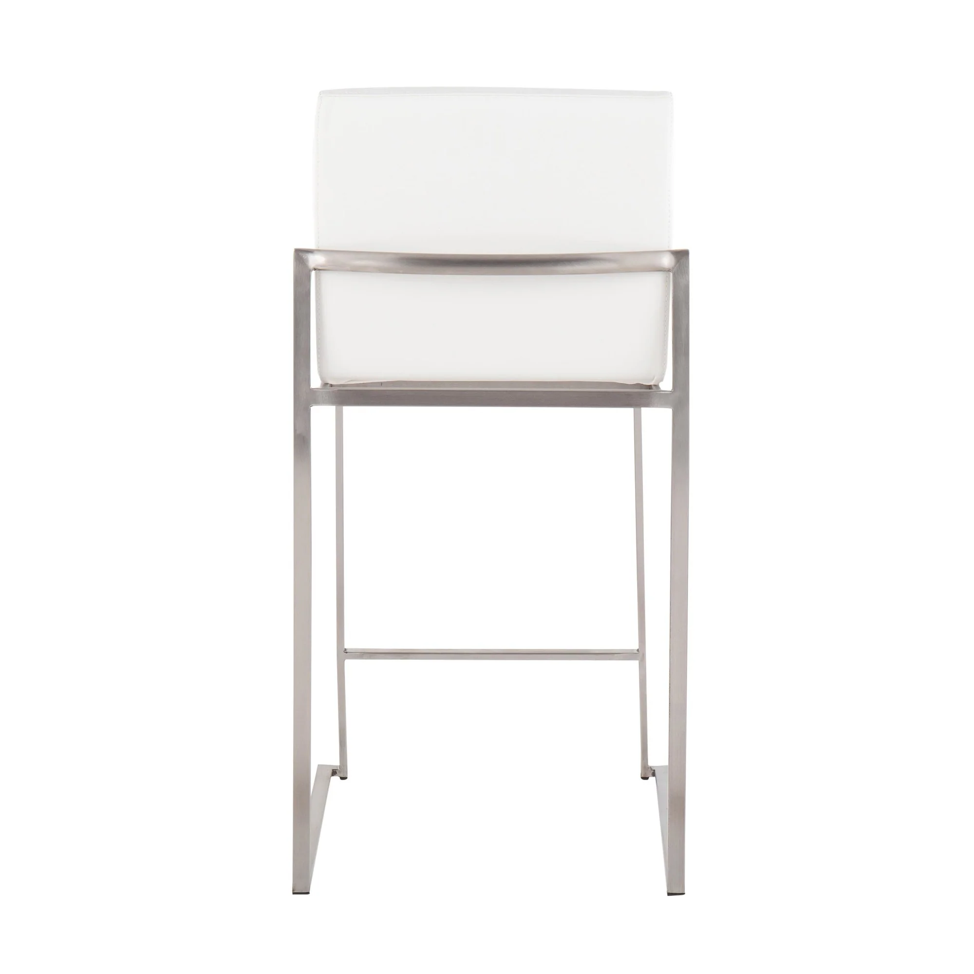 Fuji High Back Counter Stool - Set of 2 Black PU By LumiSource - Image 17
