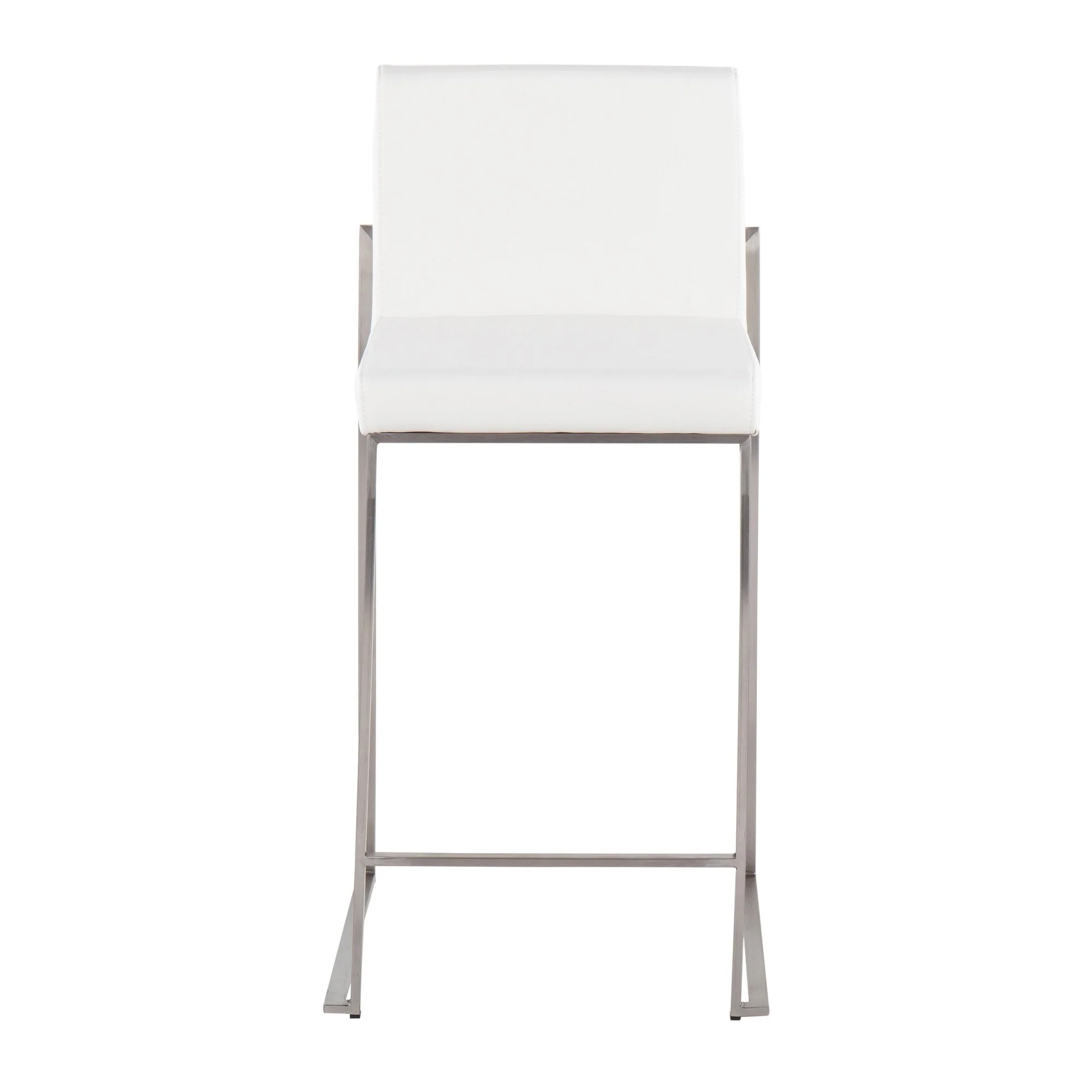 Fuji High Back Counter Stool - Set of 2 Black PU By LumiSource - Image 18
