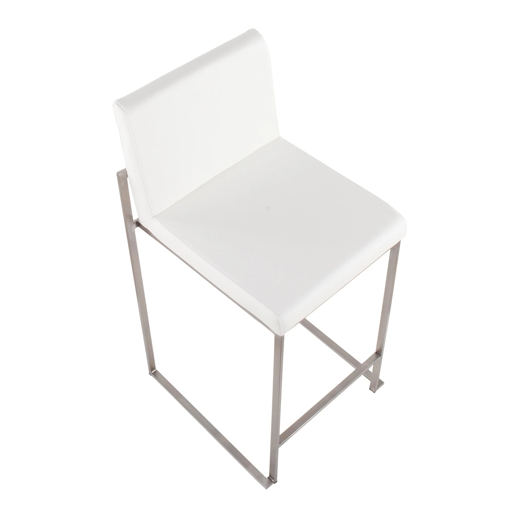 Fuji High Back Counter Stool - Set of 2 Black PU By LumiSource - Image 19