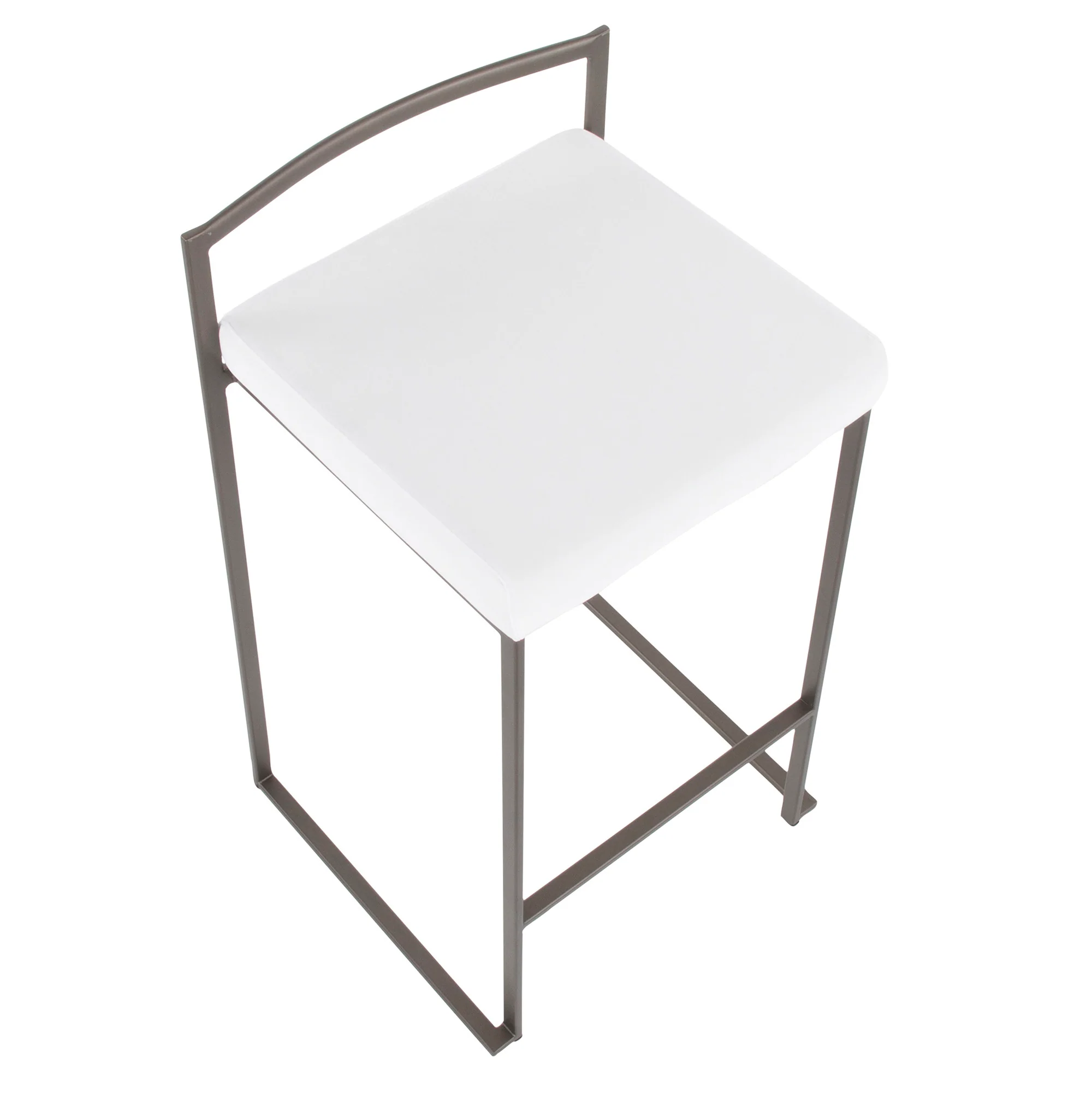 Fuji Stacker Counter Stool - Set of 2 White By LumiSource - Image 4