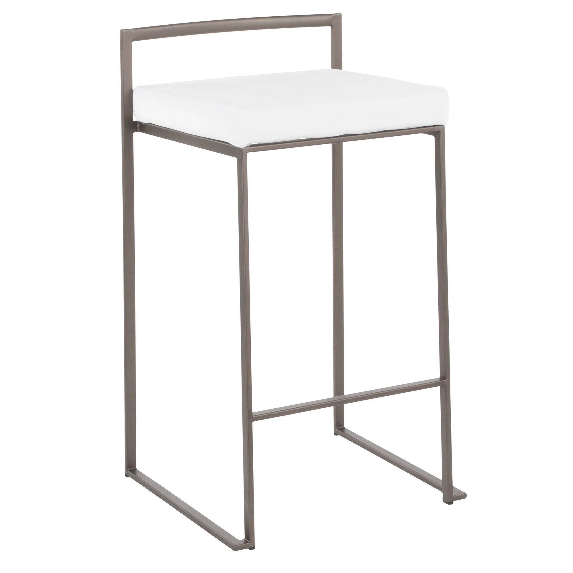 Fuji Stacker Counter Stool - Set of 2 White By LumiSource - Image 6