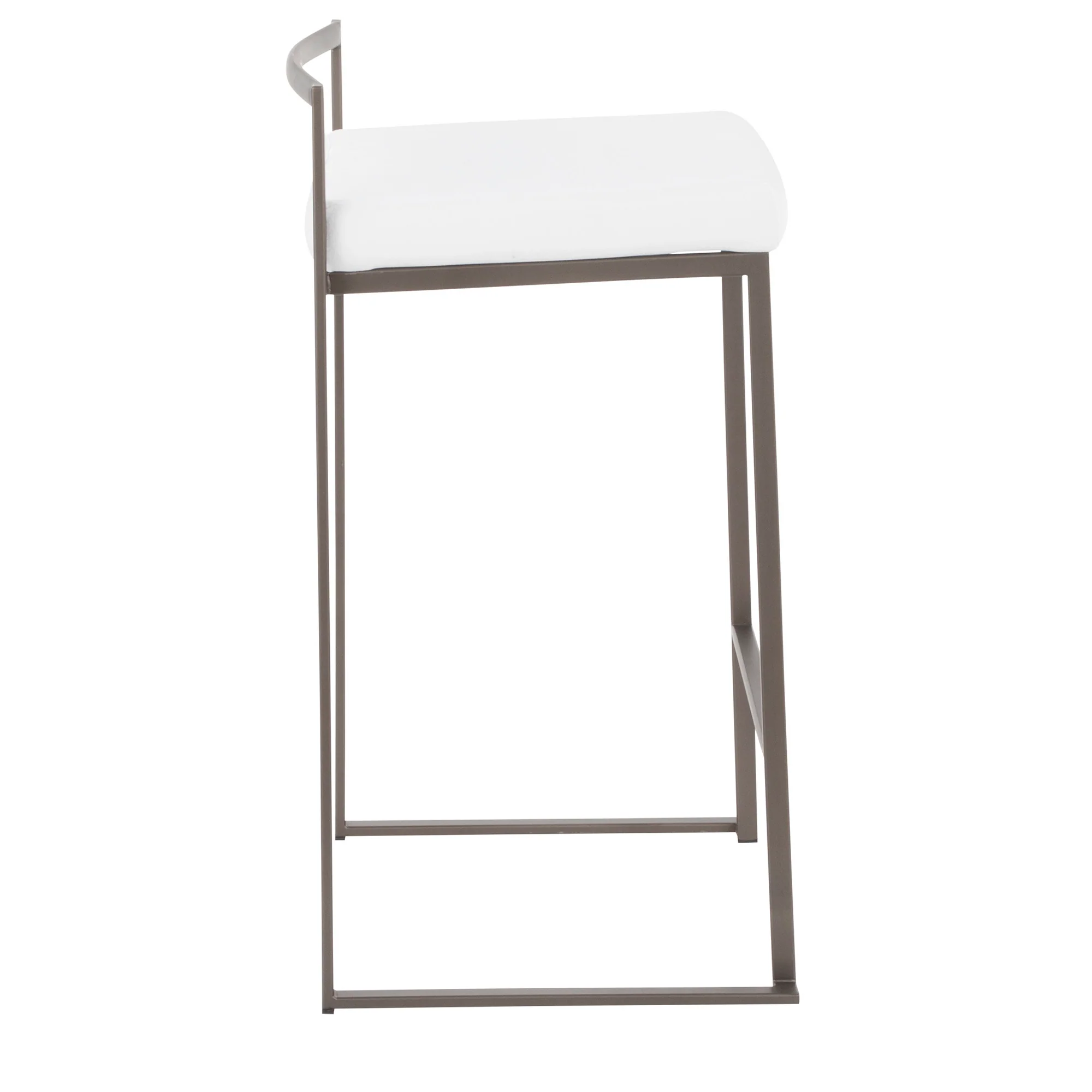 Fuji Stacker Counter Stool - Set of 2 White By LumiSource - Image 7