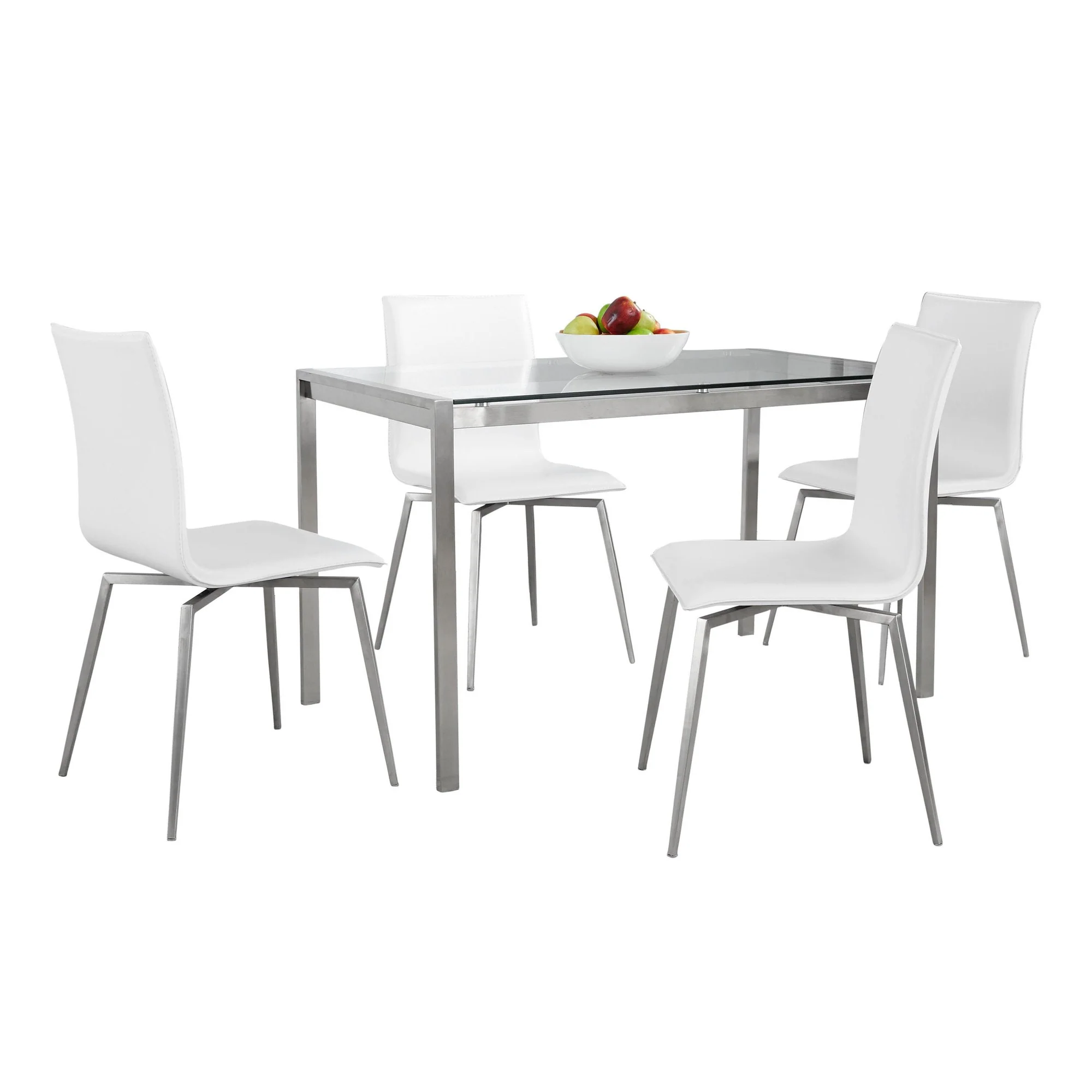 Fuji-Mason Upholstered Swivel Dining Set - 5 Piece By LumiSource - DS5-FUJI47CL+4MSNUPPUSSBK - Image 9
