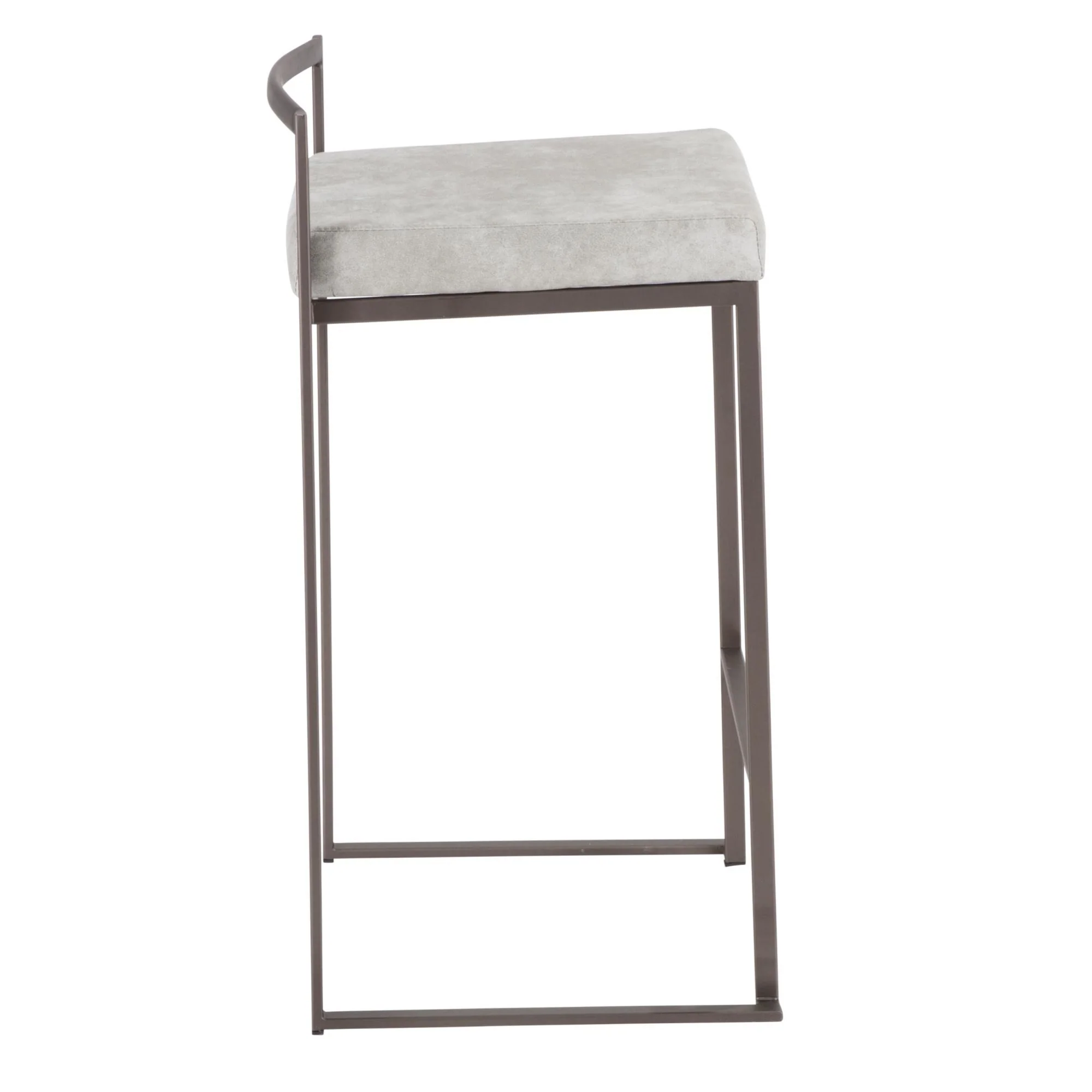 Fuji Stacker 26" Fixed-Height Counter Stool - Set of 3 By LumiSource - B26-FUJIFB ANLGY3 - Image 5