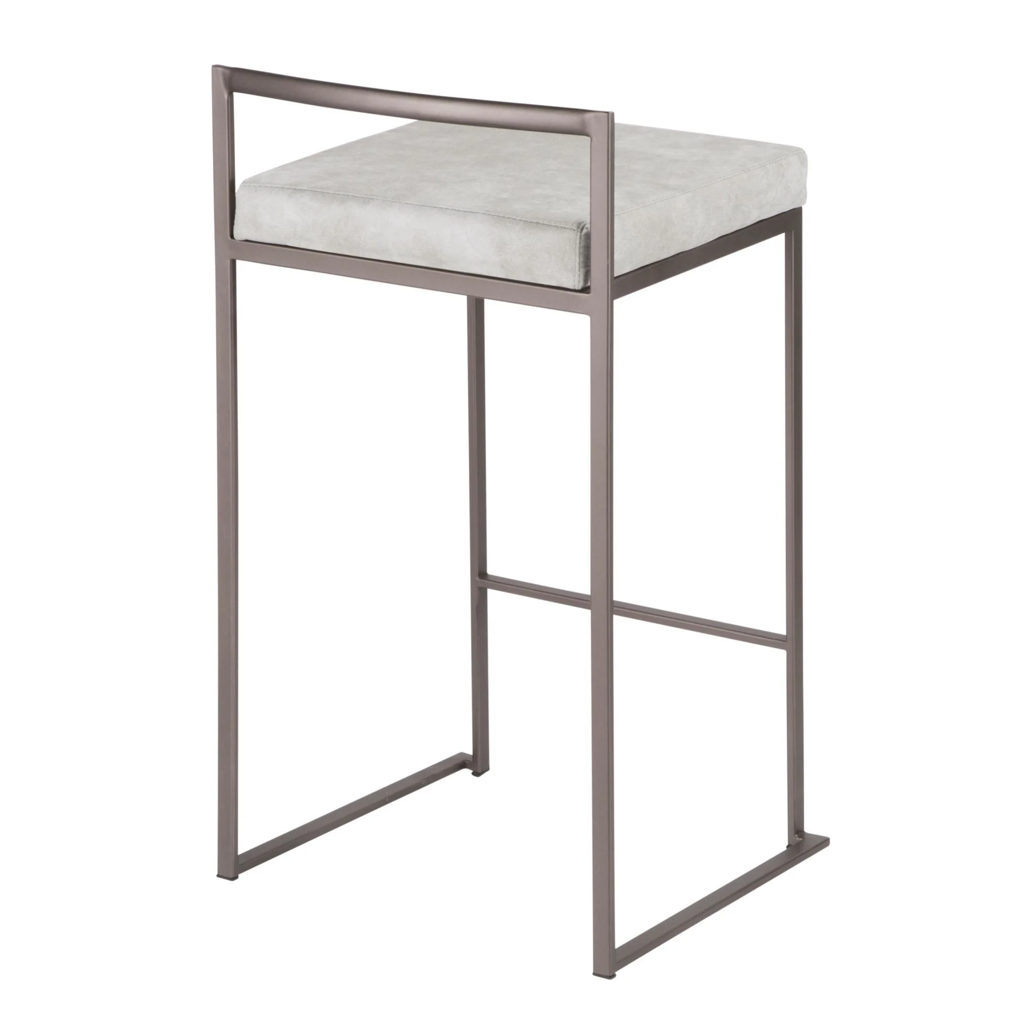Fuji Stacker 26" Fixed-Height Counter Stool - Set of 3 By LumiSource - B26-FUJIFB ANLGY3 - Image 6