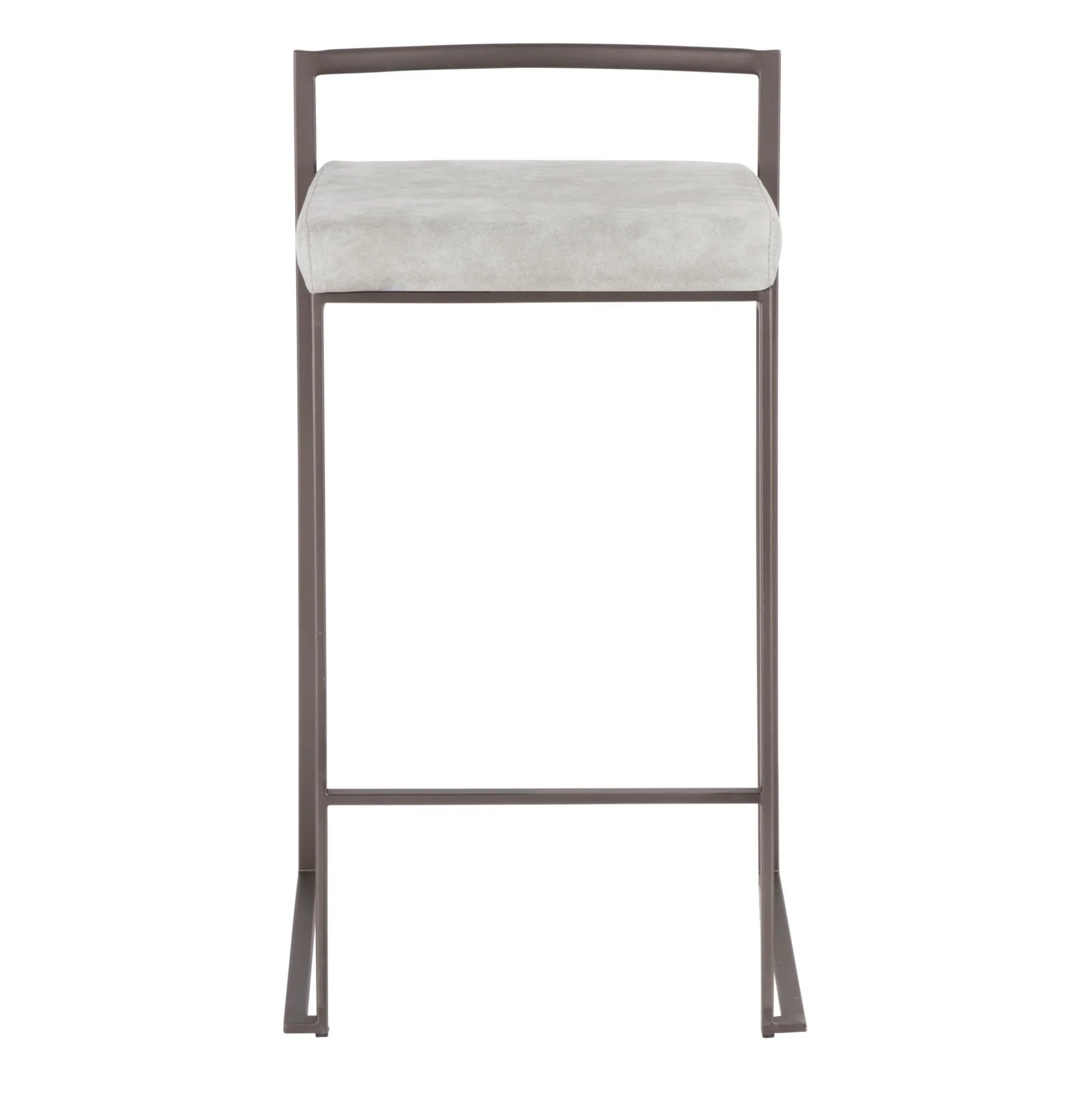 Fuji Stacker 26" Fixed-Height Counter Stool - Set of 3 By LumiSource - B26-FUJIFB ANLGY3 - Image 7