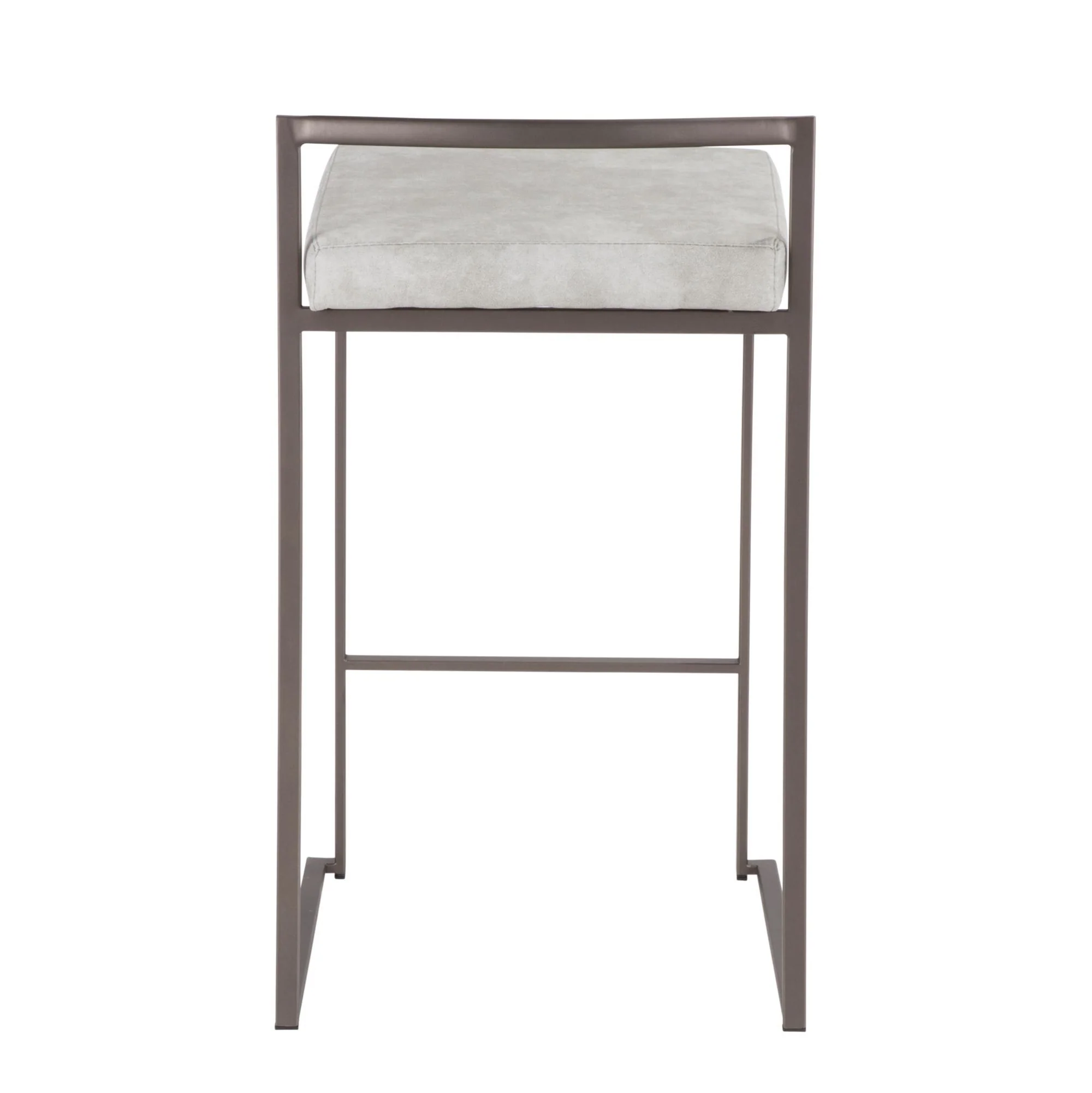 Fuji Stacker 26" Fixed-Height Counter Stool - Set of 3 By LumiSource - B26-FUJIFB ANLGY3 - Image 8