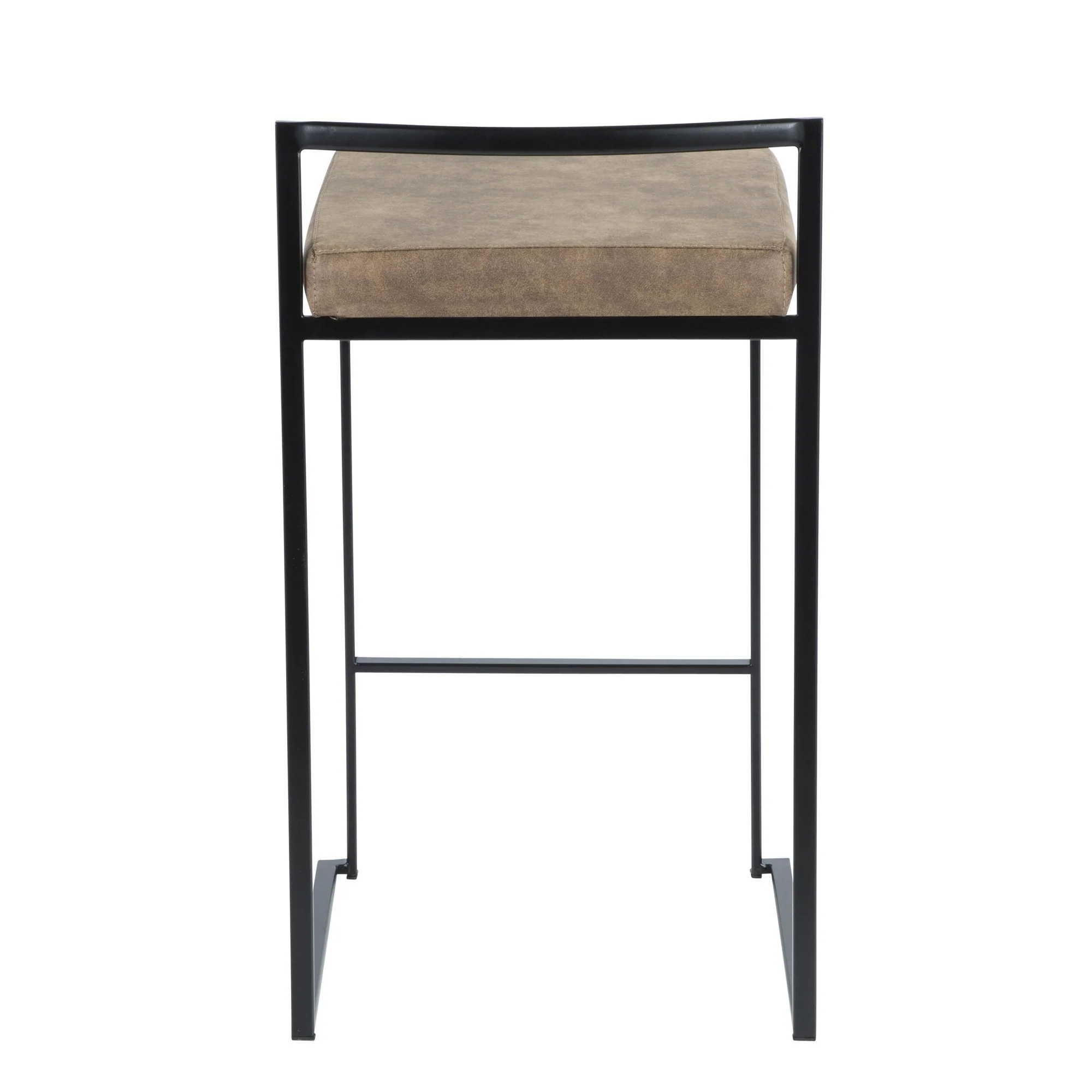 Fuji Stacker 26" Fixed-Height Counter Stool - Set of 3 By LumiSource - B26-FUJIFB BKBN3 - Image 10