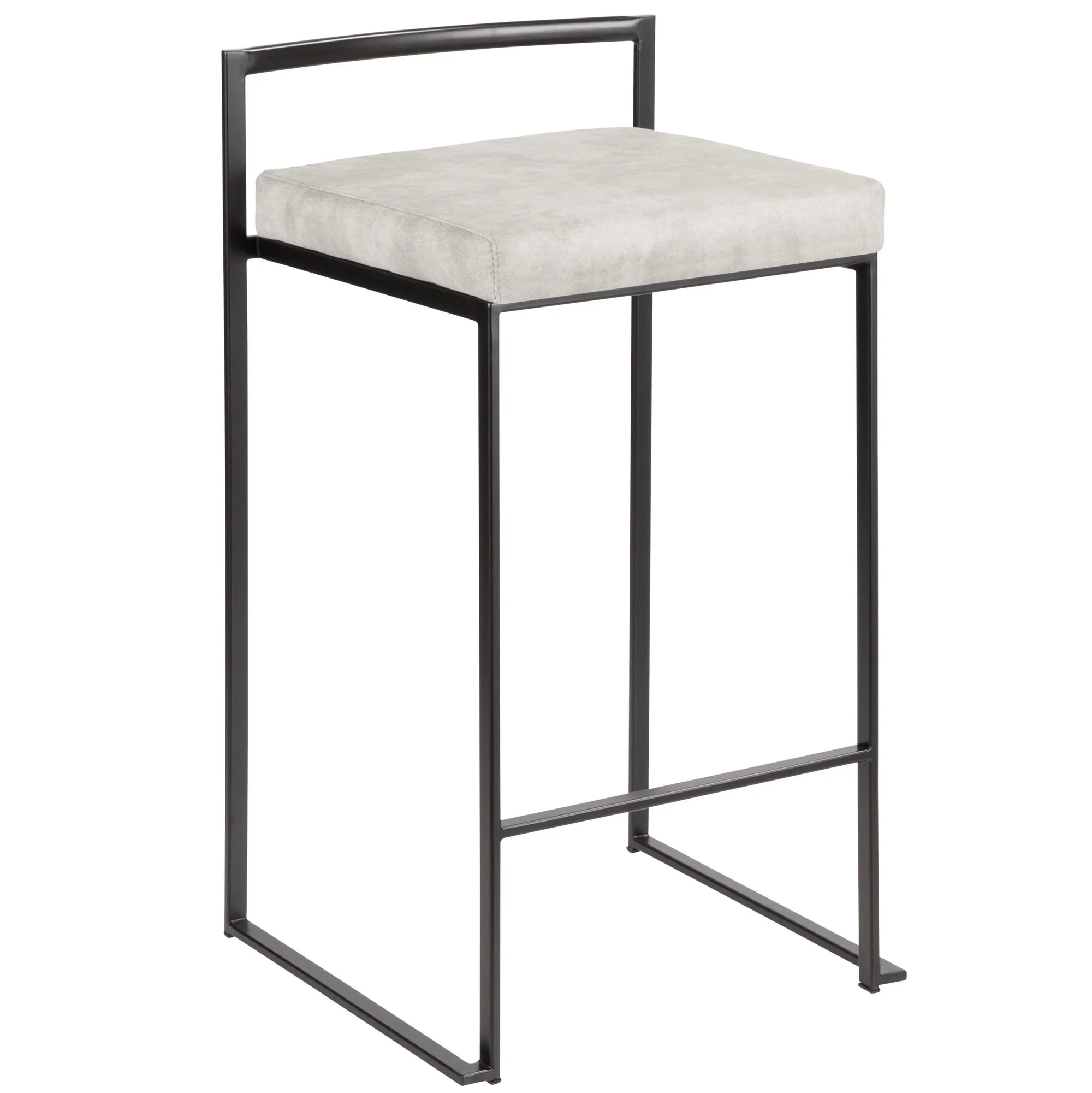 Fuji Stacker 26" Fixed-Height Counter Stool - Set of 3 By LumiSource - B26-FUJIFB BKBN3 - Image 16